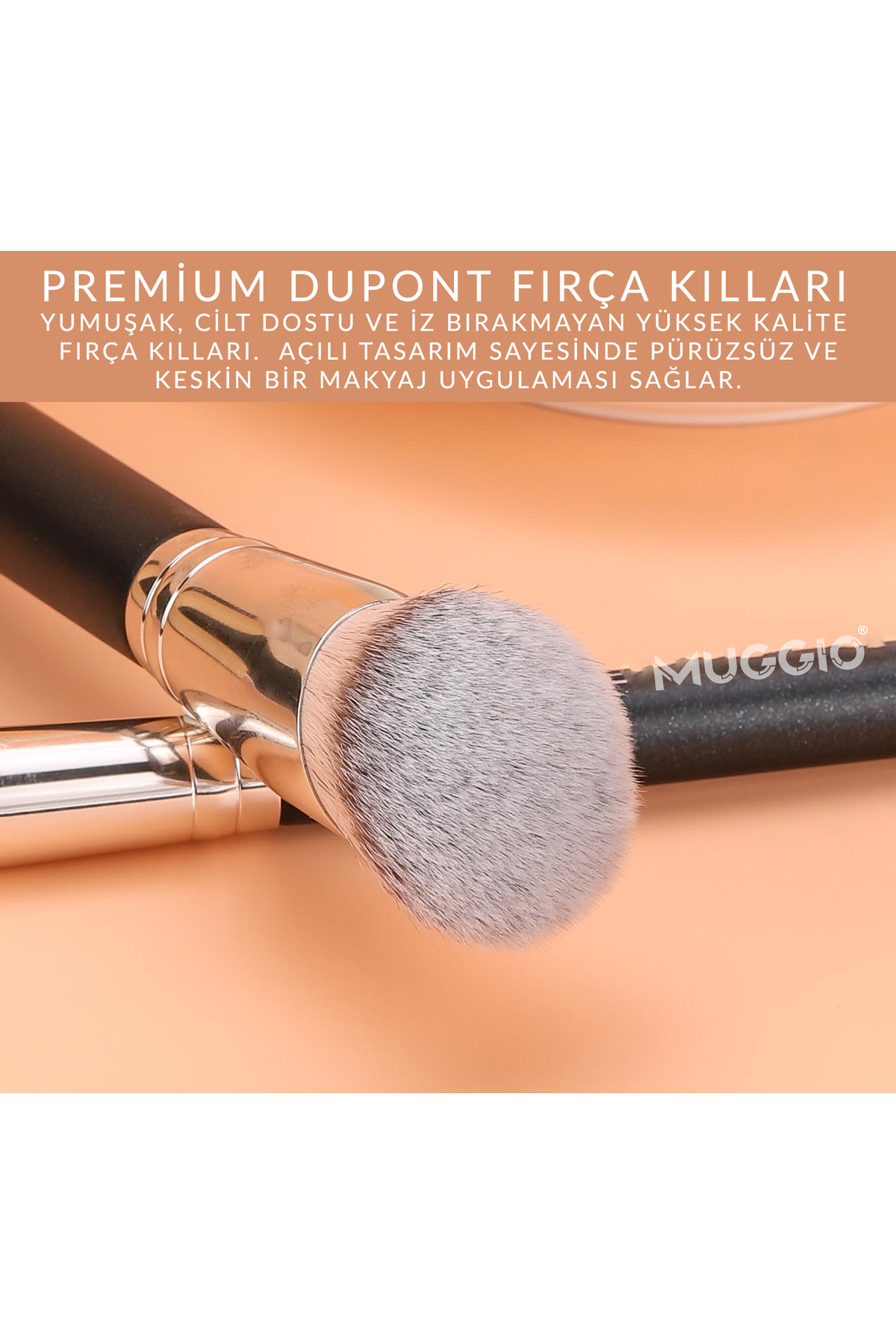 Açılı Premium Fondöten, Allık, Kontur, Sabitleme Makyaj Fırçası — açılıfırça — تصویر 3 از 6