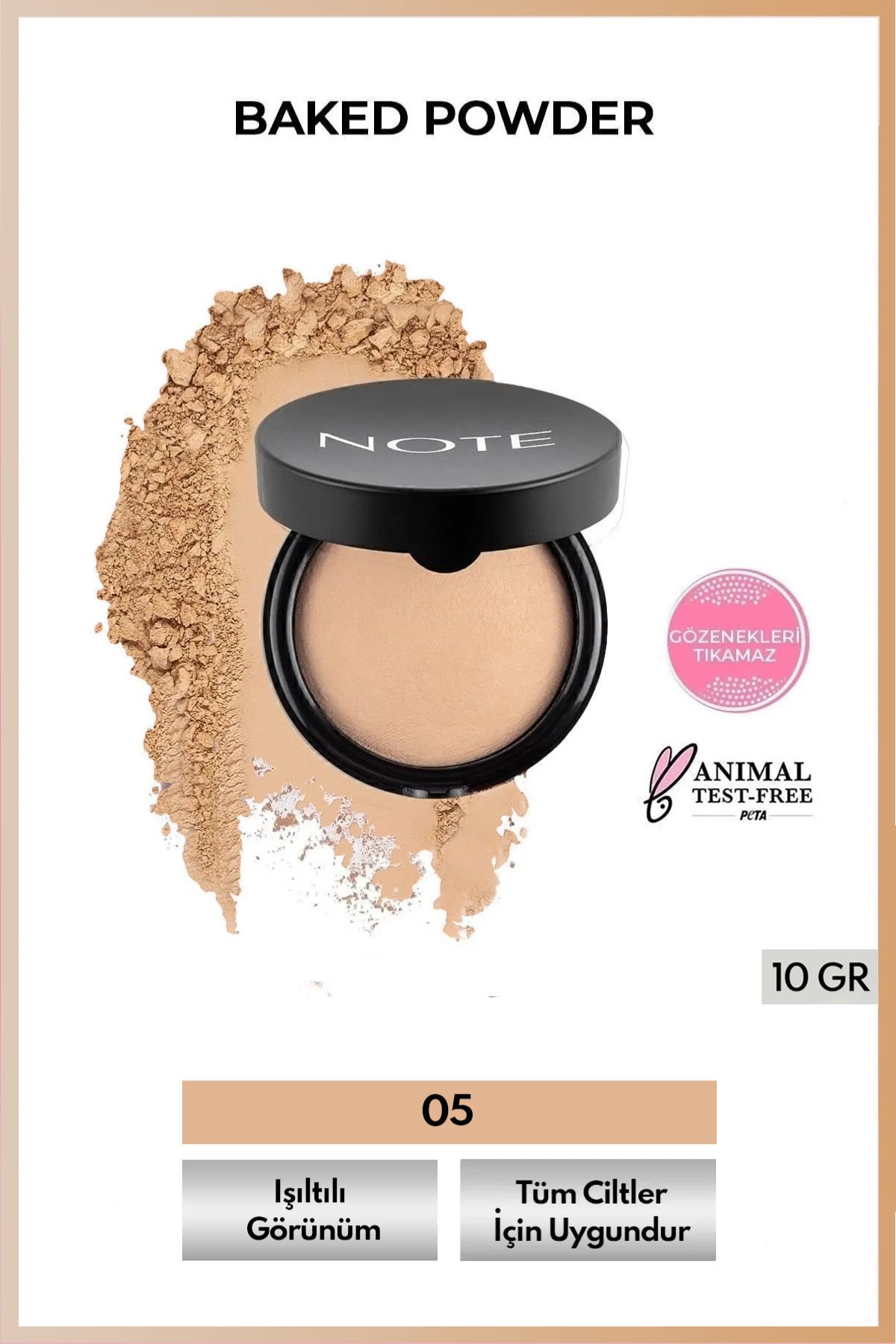 NOTE Long-Lasting Radiant Powder Powder That Balances Makeup - 05 Soft Beige Passi-276