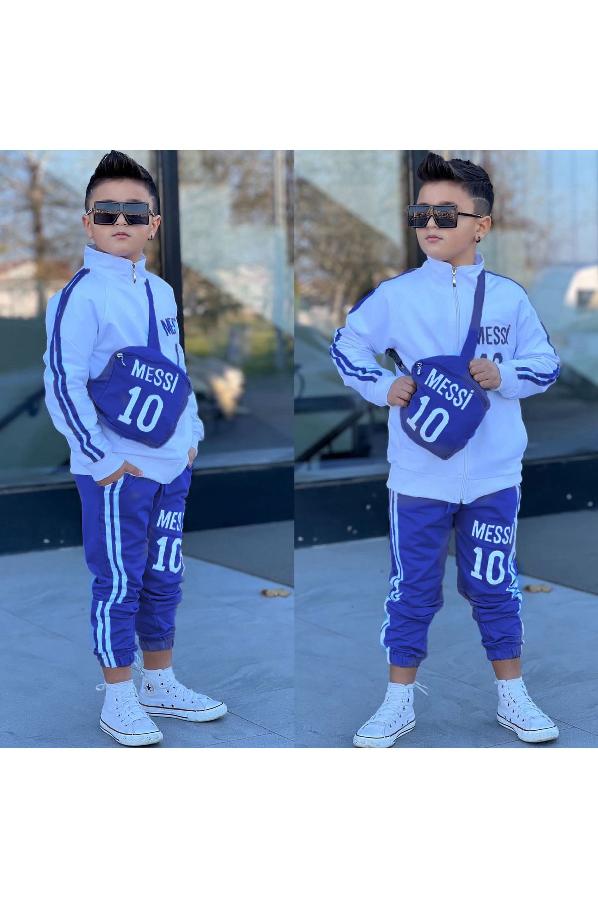 Calisa-Boy's Messi Tracksuit Set Sports Suit and Bag 3