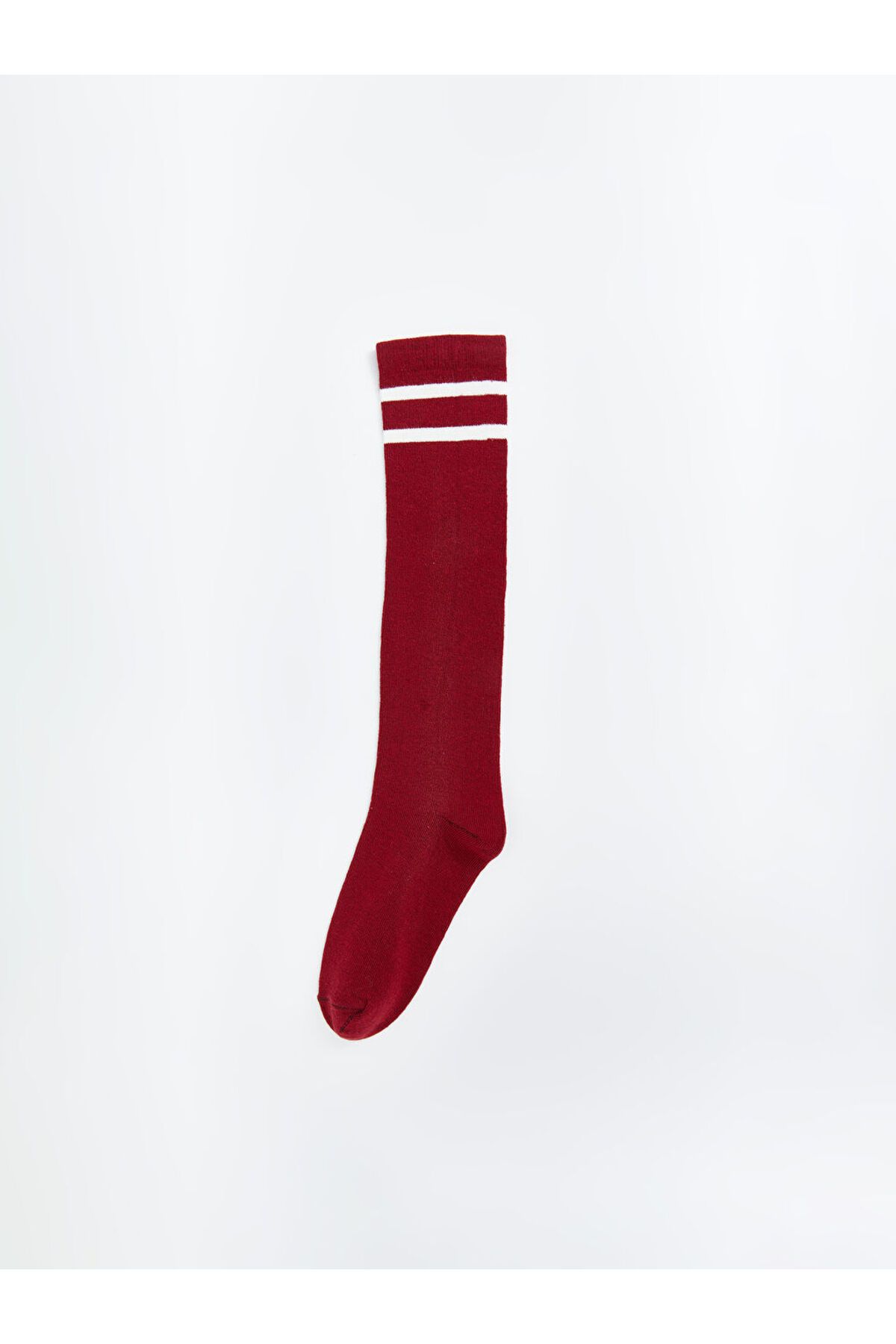 LC Waikiki-Burgundy Striped Women's Socks 2