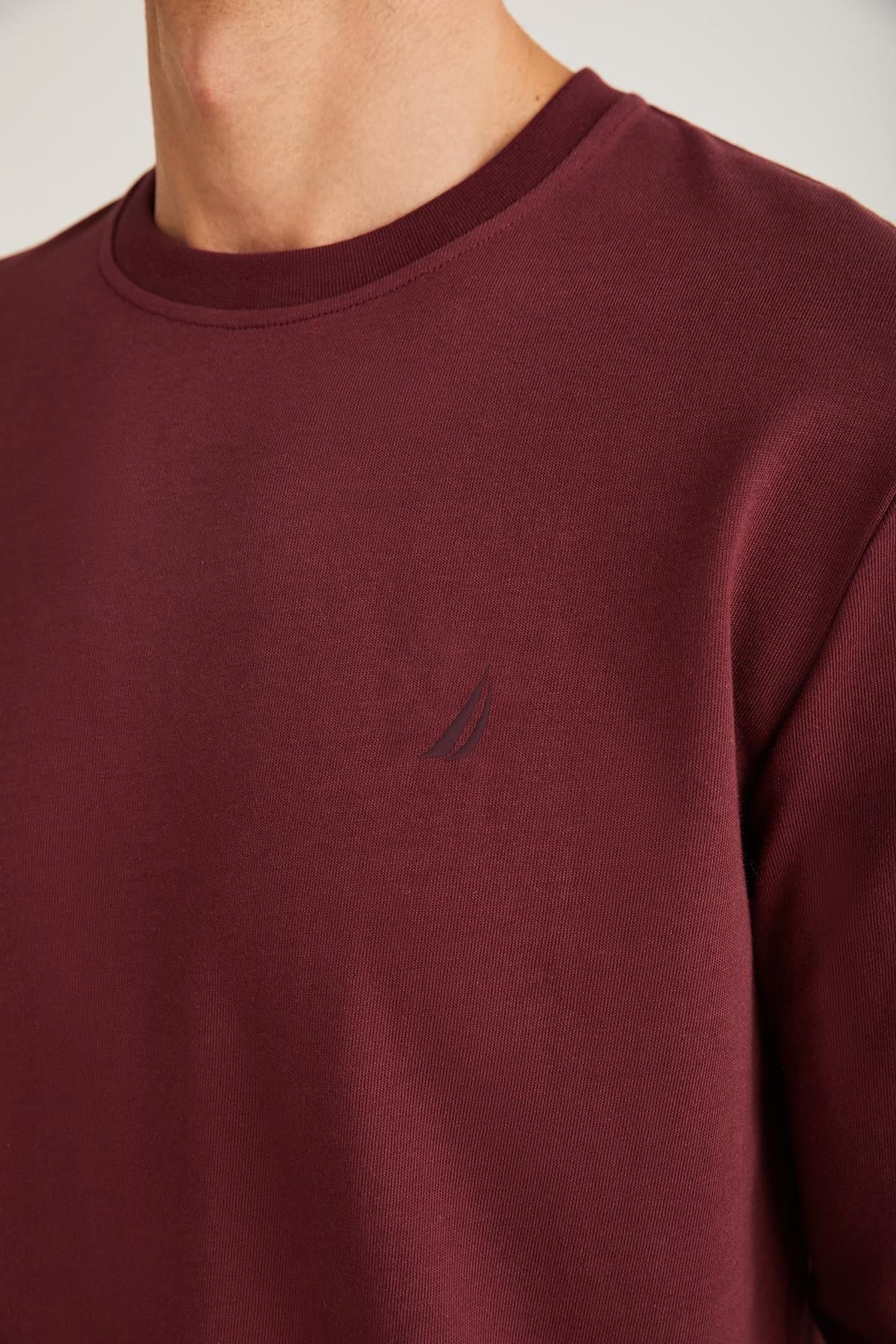 ست پیژامه مردانه لباس خواب بلند آقایان BURGUNDY C4T1N8O را تنظیم کرد Nautica