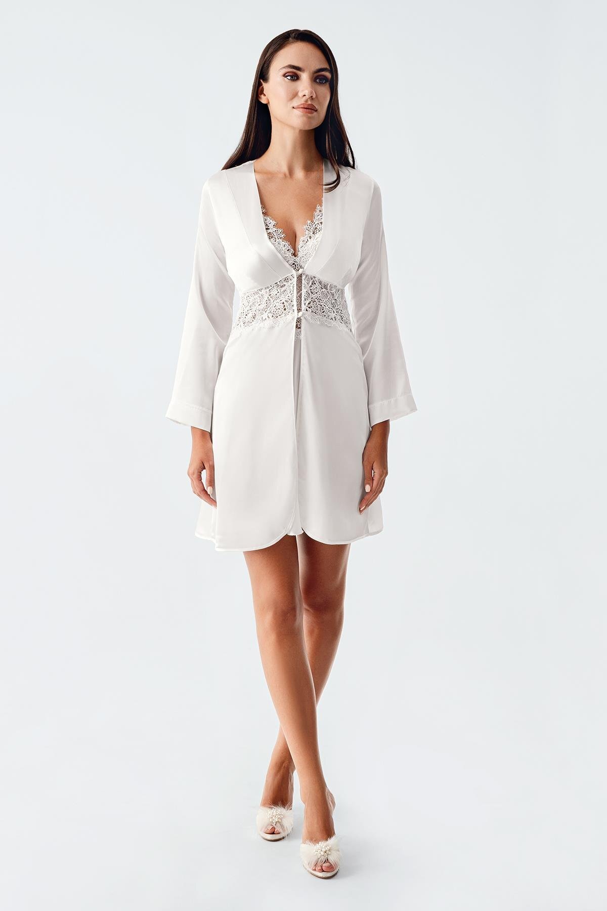 İmaj İmaj 4010 Ekru Renk Saten 6lı Çeyiz Seti