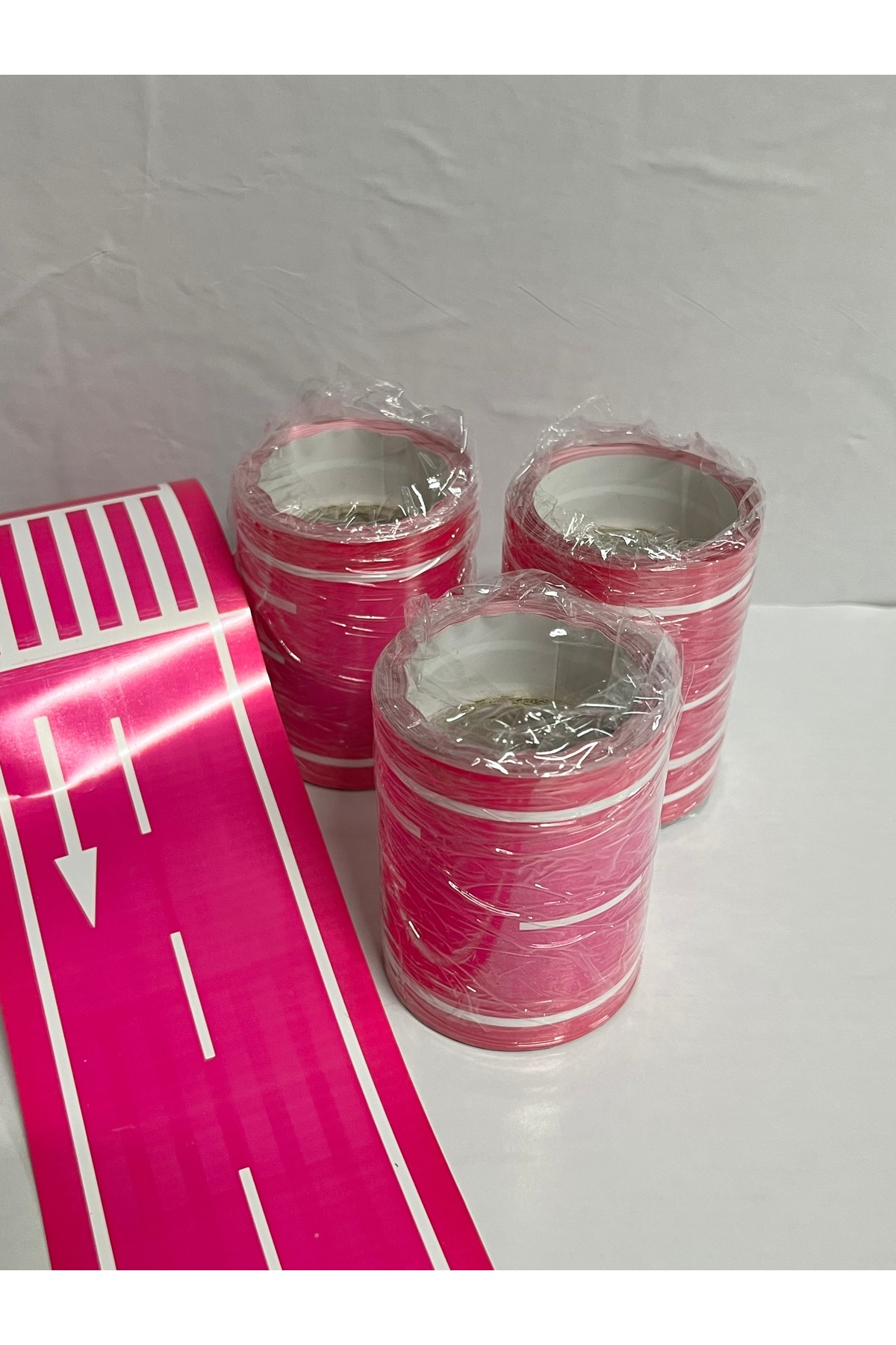 استیکر چسبی روکش جاده برای لاستیک خودرو، رنگ صورتی، ۷ سانتی‌متر × ۱۰ متر