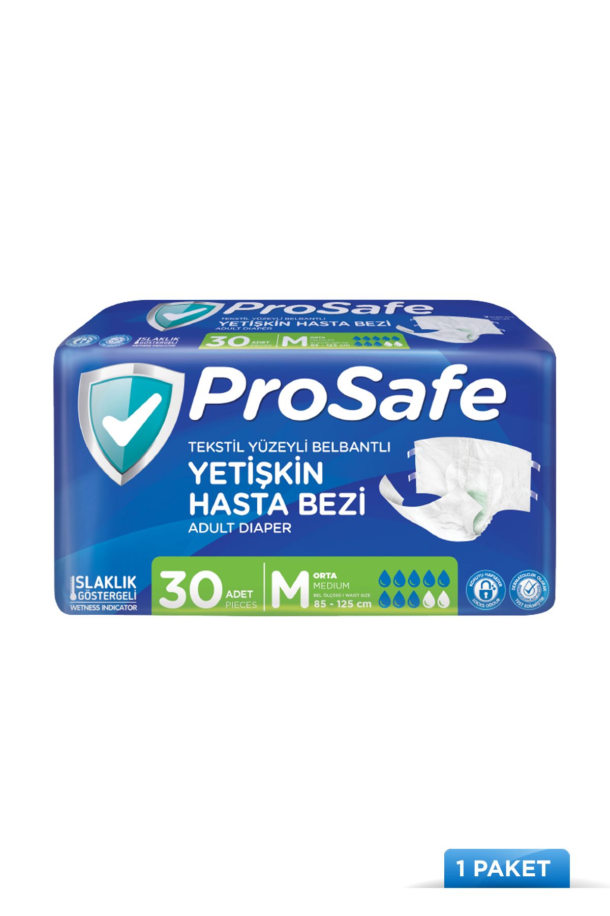 PROSAFE Belbantlı Yetişkin Hasta Bezi Orta (M) 30'lu