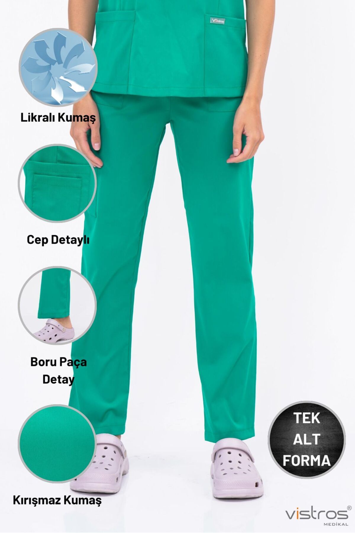 Vistros Medikal-Unisex Lycra Fabric - Doctor Nurse Jersey, Medical Jersey, Surgical Pants - V-010A 1