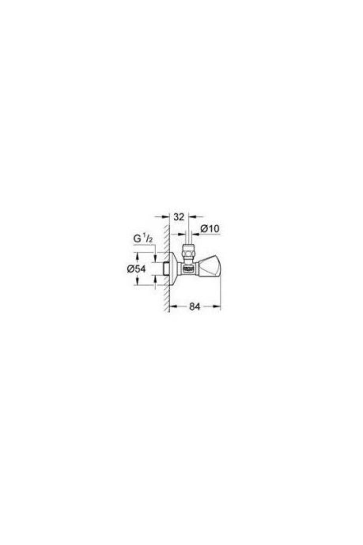 Grohe-Intermediate Faucet 1/2" Inlet, 3/8 Outlet - Intermediate Faucet 22939000 2