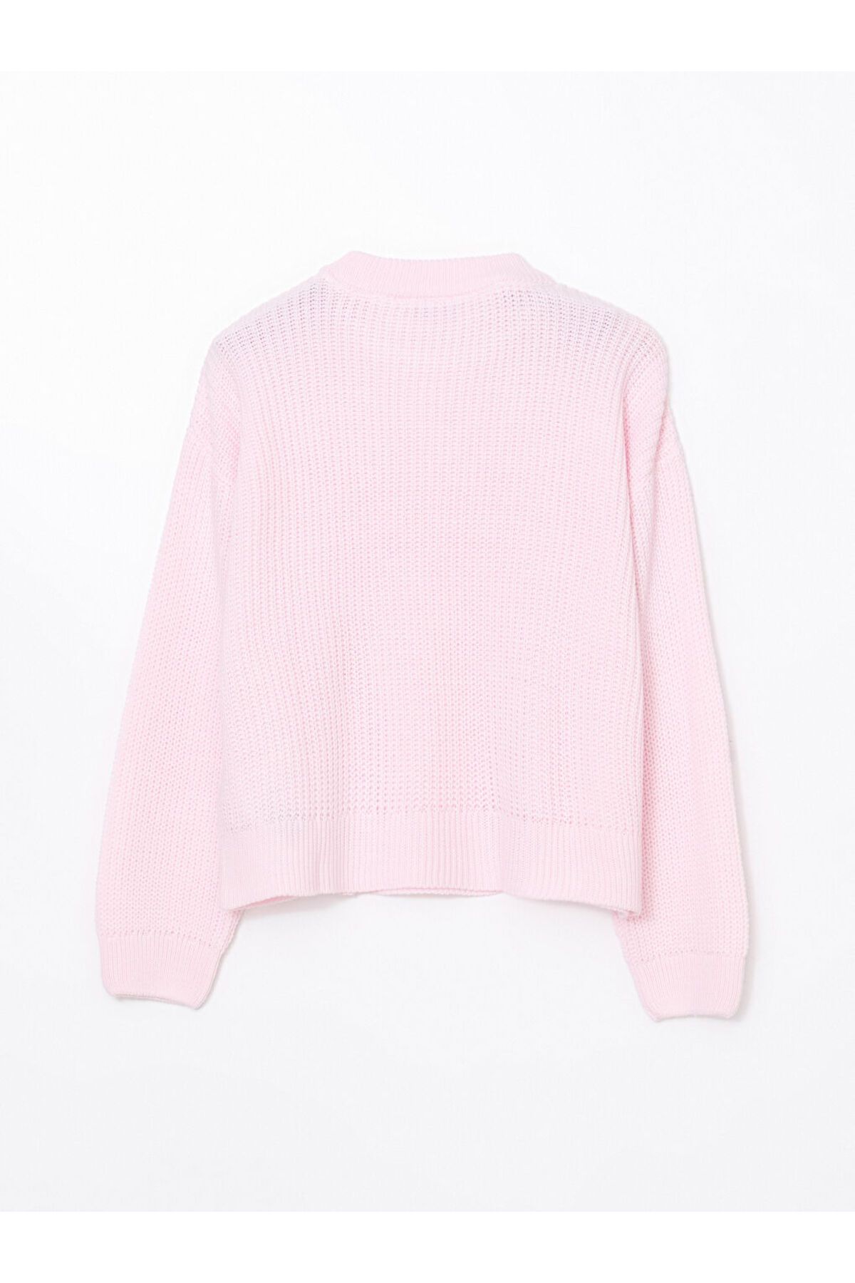 ژاکت بافتنی زنانه LC Waikiki LCW Vision Pink Crew Neck Oversize