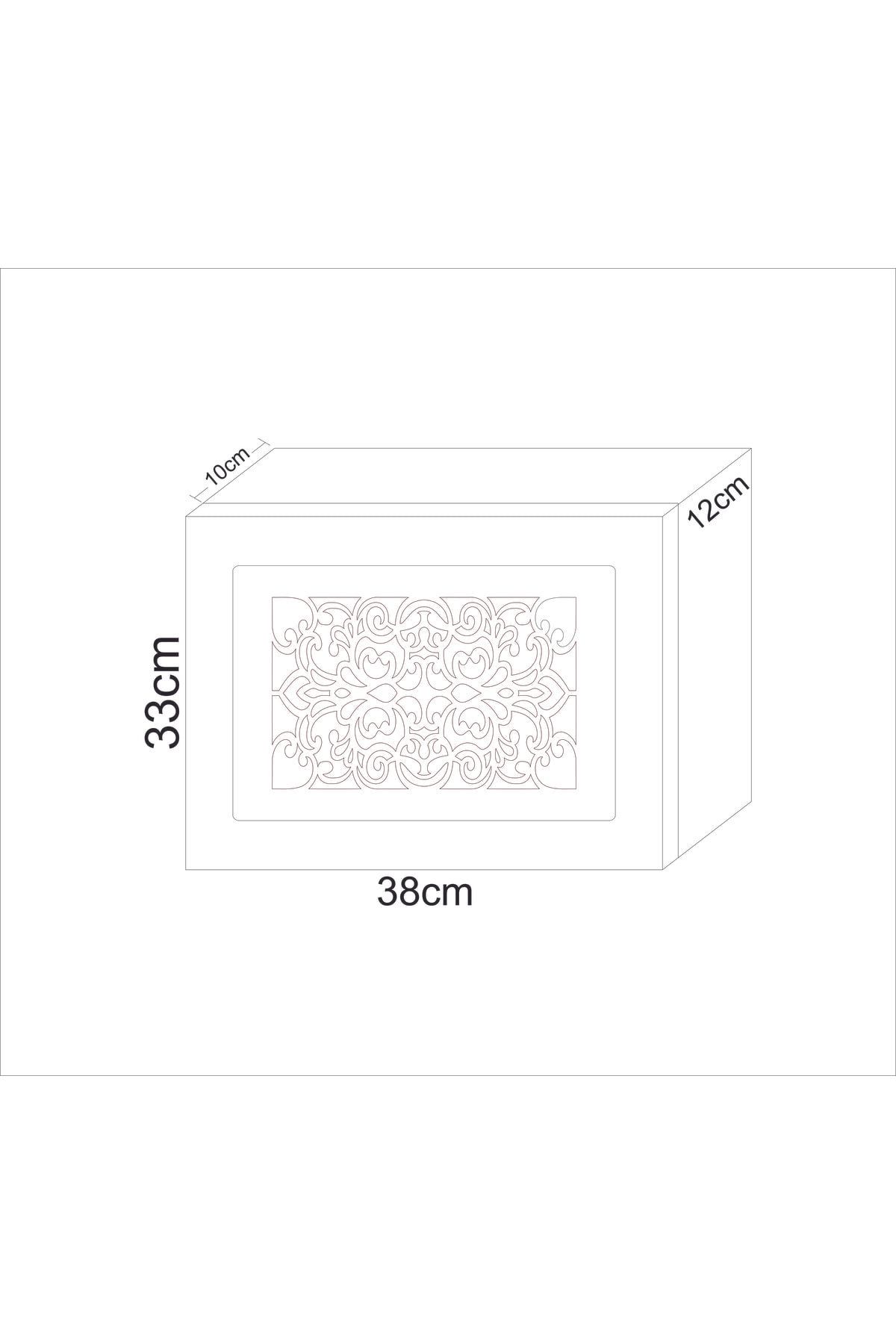 DOĞAN LİFE-33Y X 38g X 12D Storage Box with Lid - Motif Oak Model 3