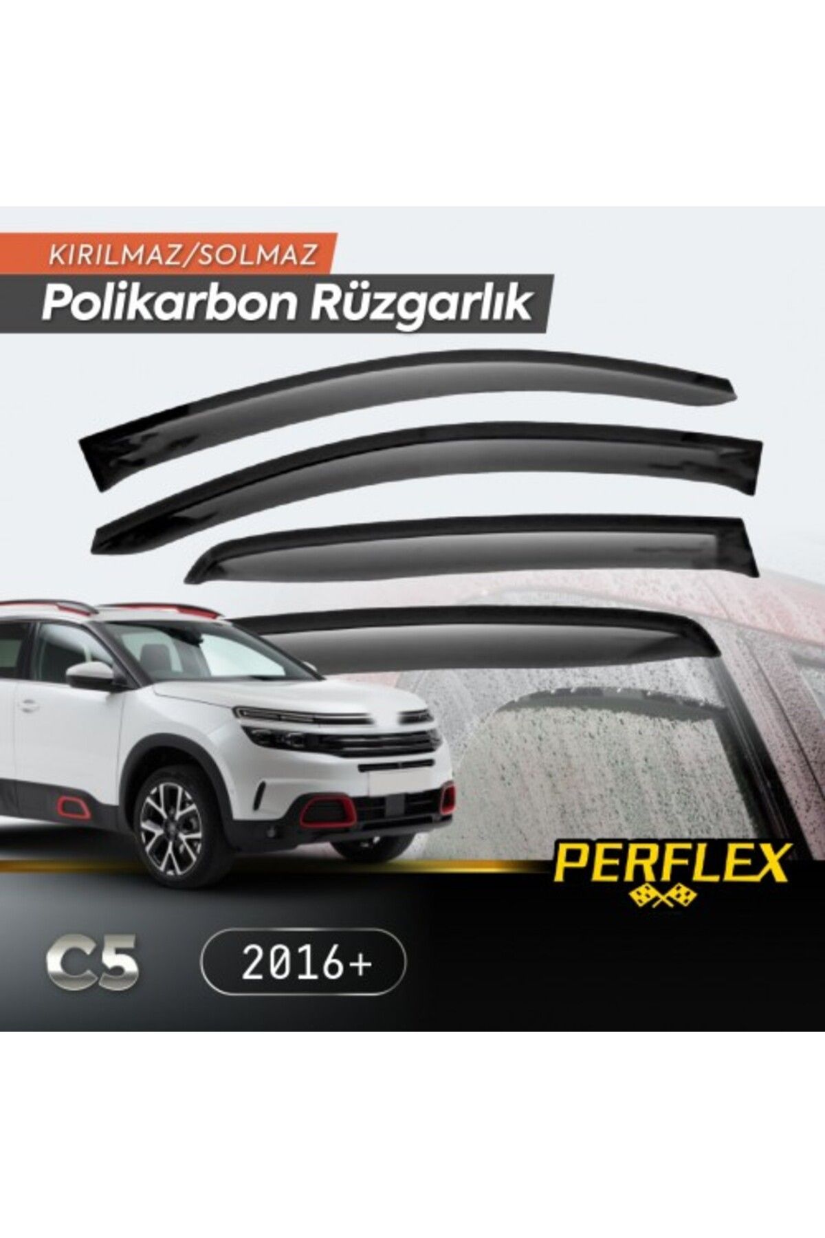 DENİZ Citroen C5 Aircross 2016 Cam Rüzgarlığı V2 Düz