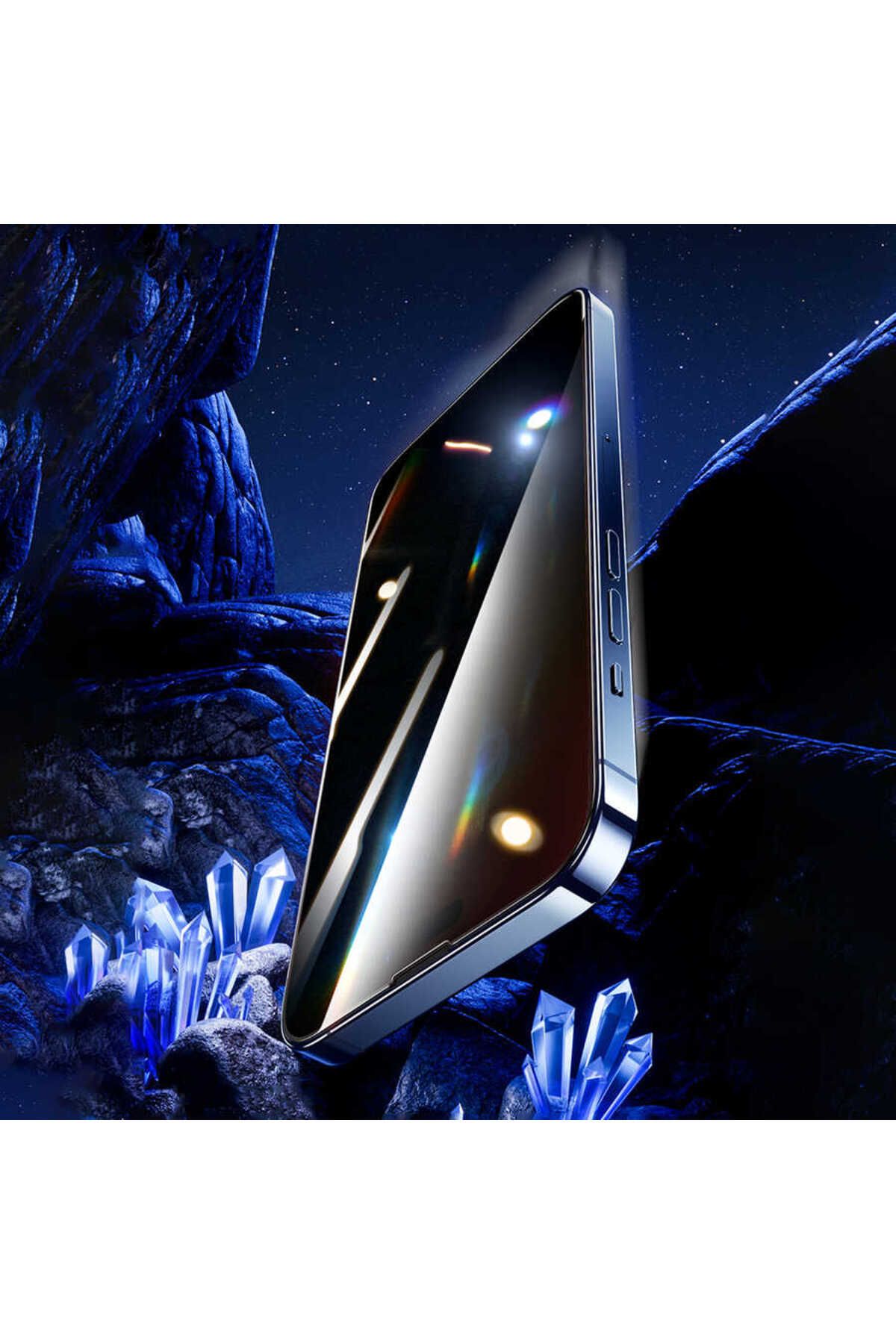 Vendas-V-bilvis Warrior Privacy Hiding Ghost Screen with Oval Edge Design Compatible with iPhone 15 Pro Max 5