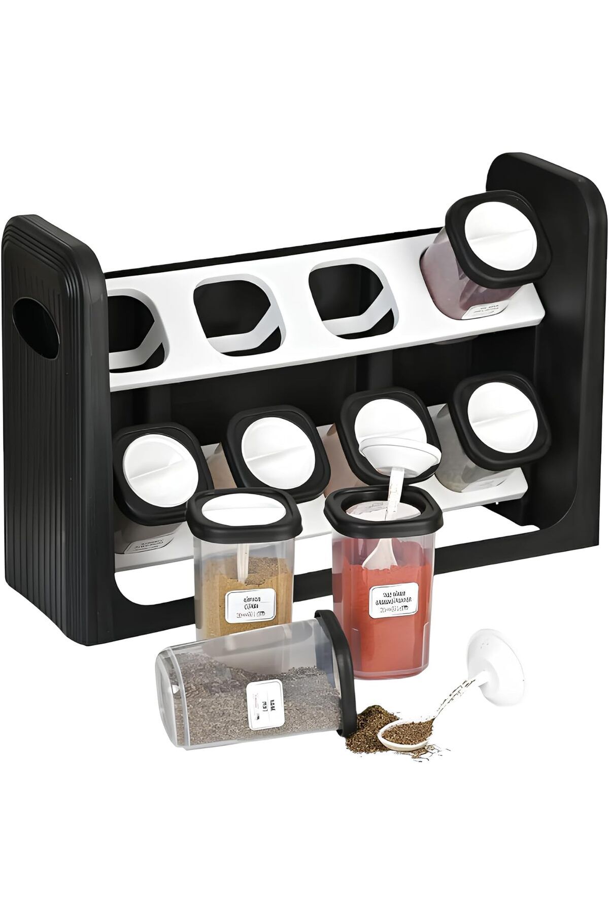 KYCBABY-Blg 8-Piece Spice Rack Set with Airtight Lid - Kycshp 471408 1