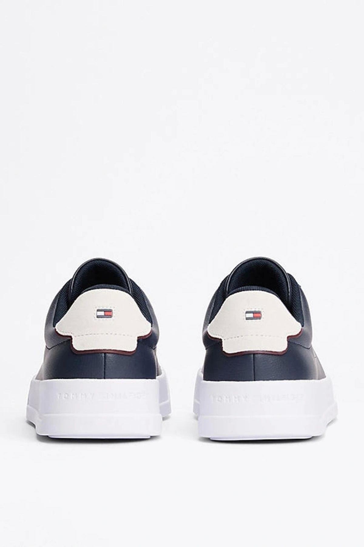 Tommy Hilfiger-Męskie granatowe trampki Pebble Grain Court 4