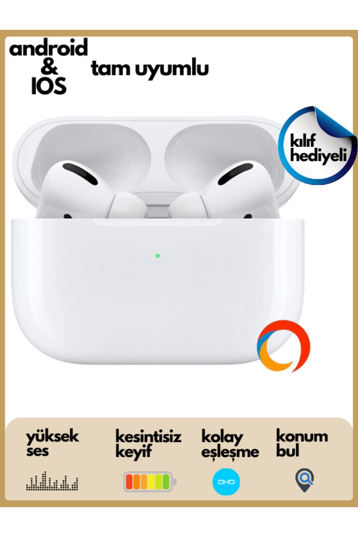 Ocado Beyaz 2. Pro A Kalite Uyumlu Tüm Telefonlar Ile Uyumlu Bluetooth 5.0 Kulaklık-1