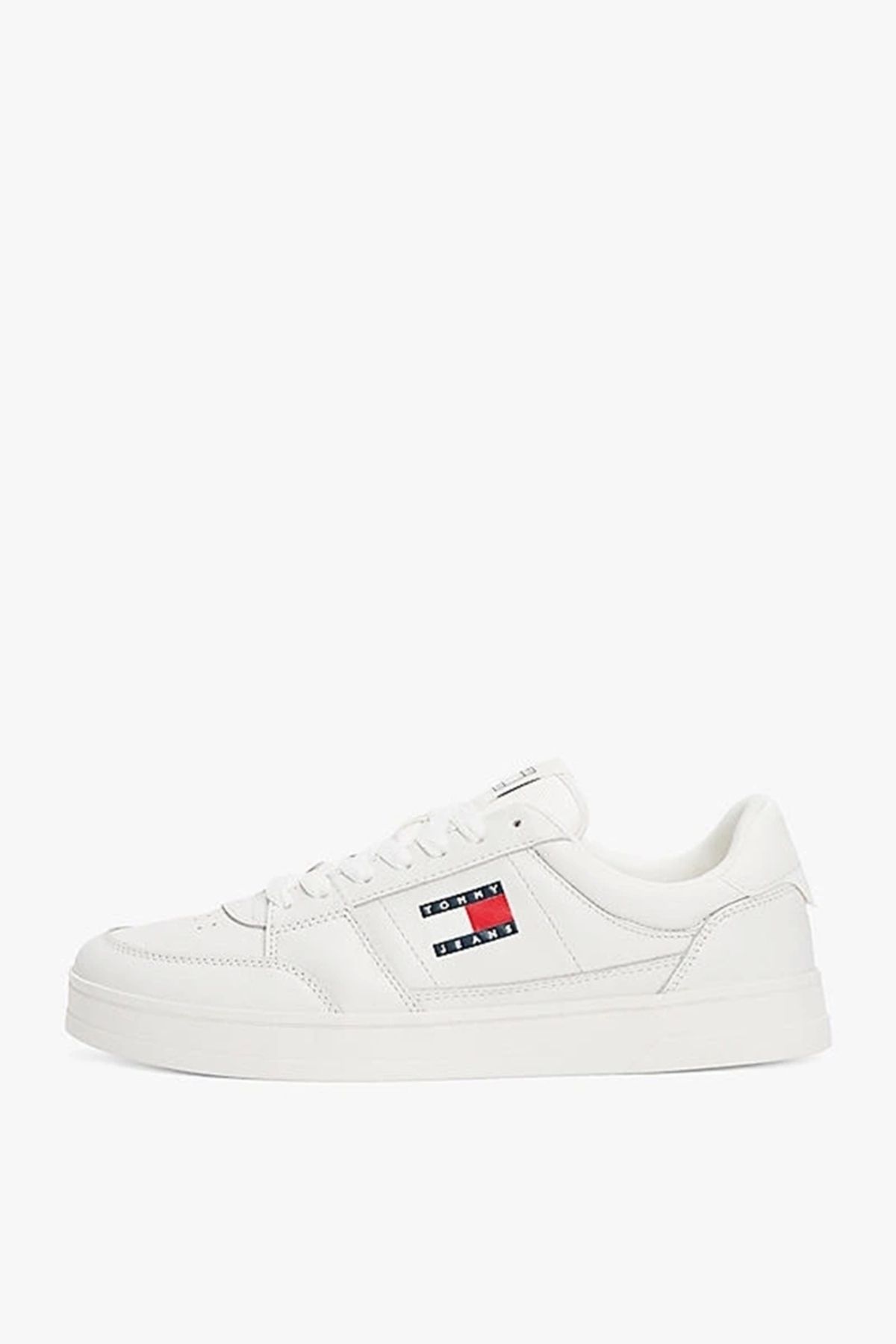 Tommy Hilfiger-Weißer Greenwich Essential Leder-Sneaker für Herren 2