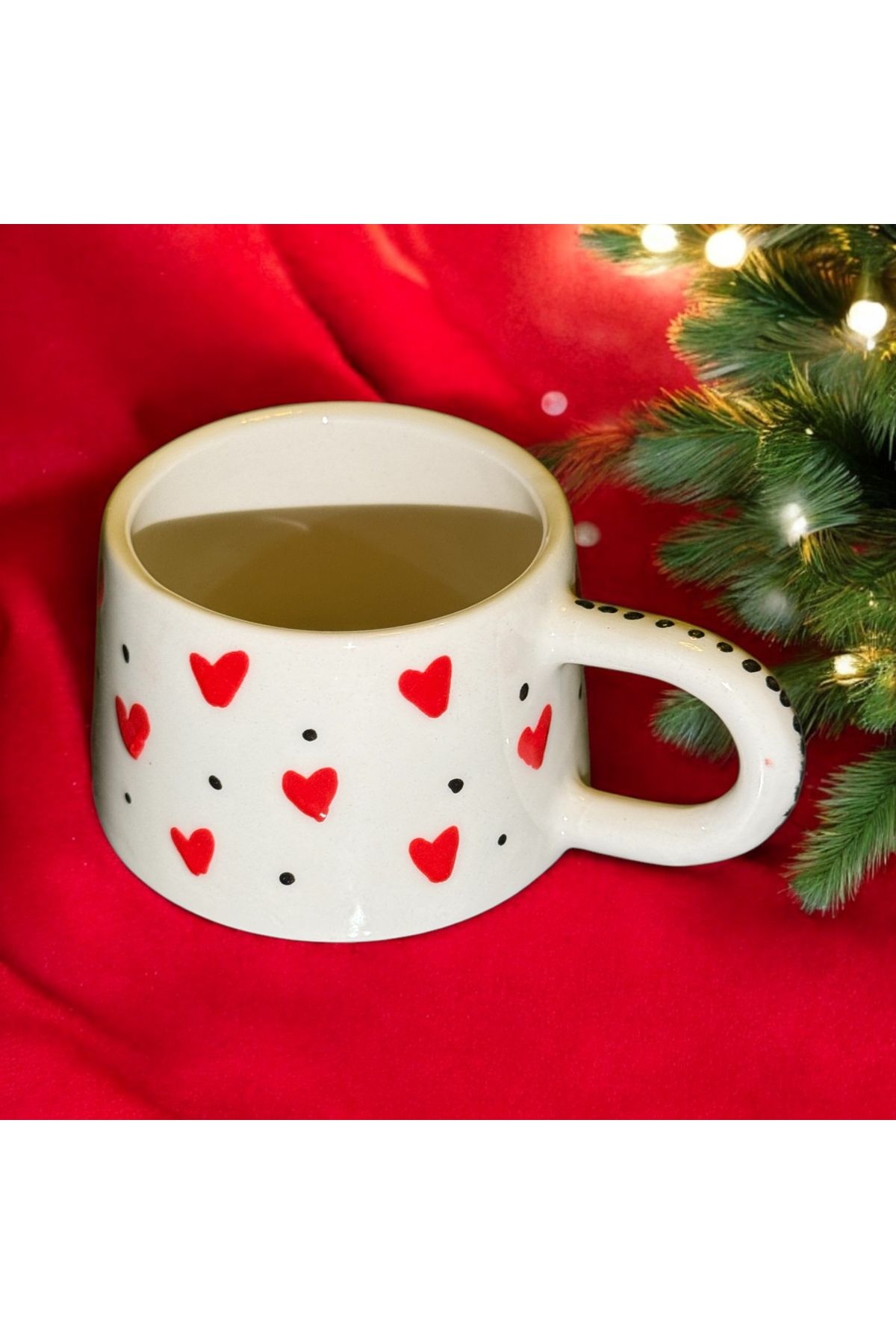 naturalife-Handmade Heart Pattern Ceramic Mug - for Moments with Love Filled 1