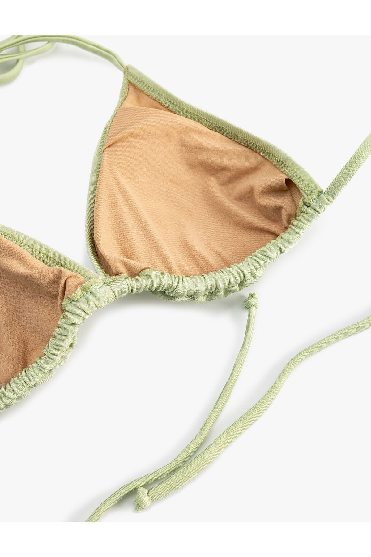 Koton-Drawstring Triangle Bikini Top 3