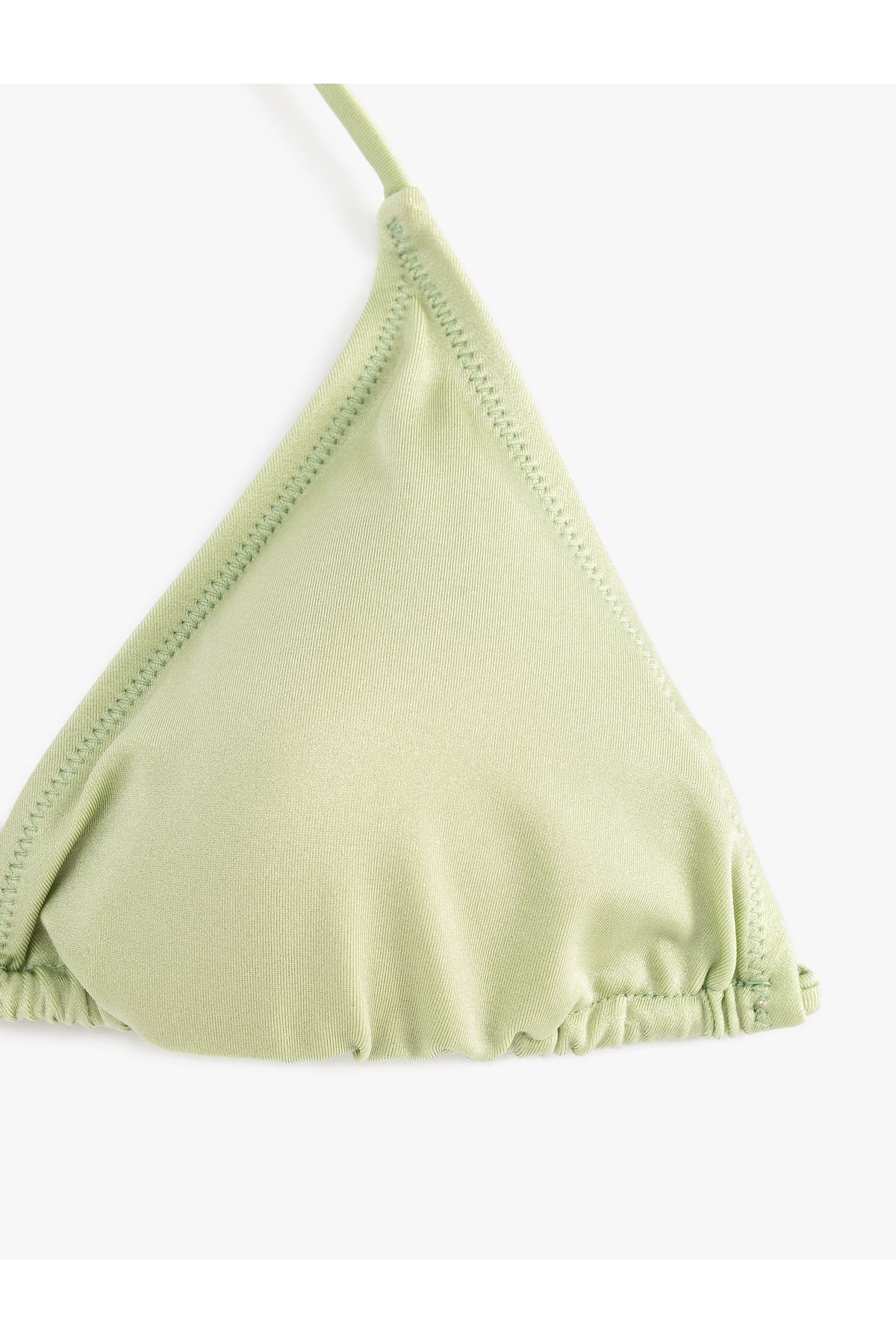 Koton-Drawstring Triangle Bikini Top 2