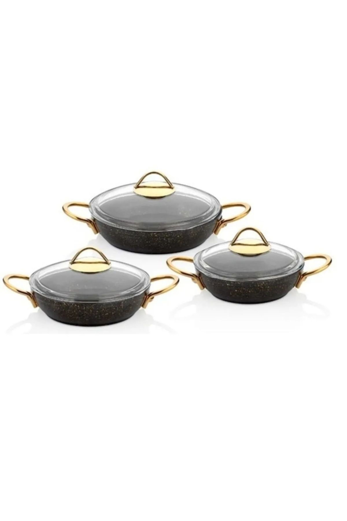 Özkent-Ozkent 3-Piece Granite Sahan Cooktop Set 1