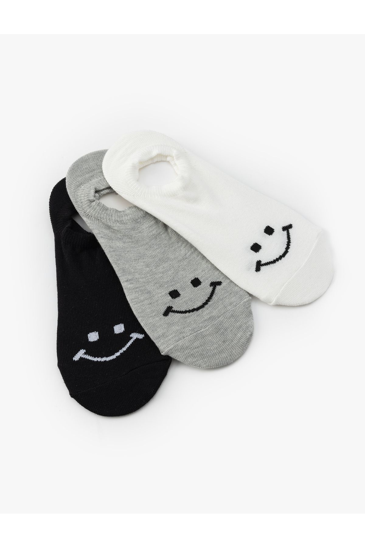 Koton-Set of 3 Colorful Character Patterned Invisible Socks 2