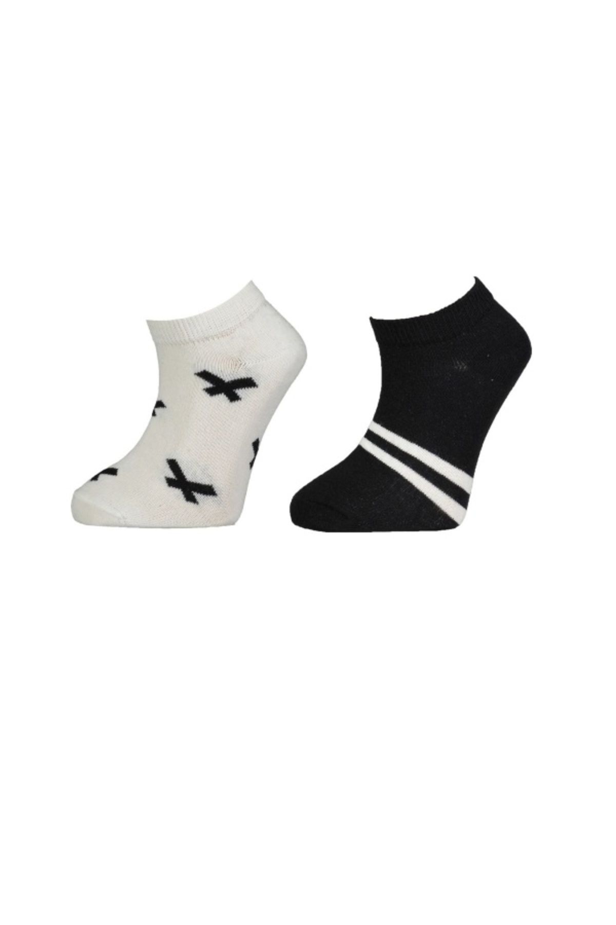 Bibaby-Biorganic Striped 2-Piece Age Booties Socks 68429 Black 1