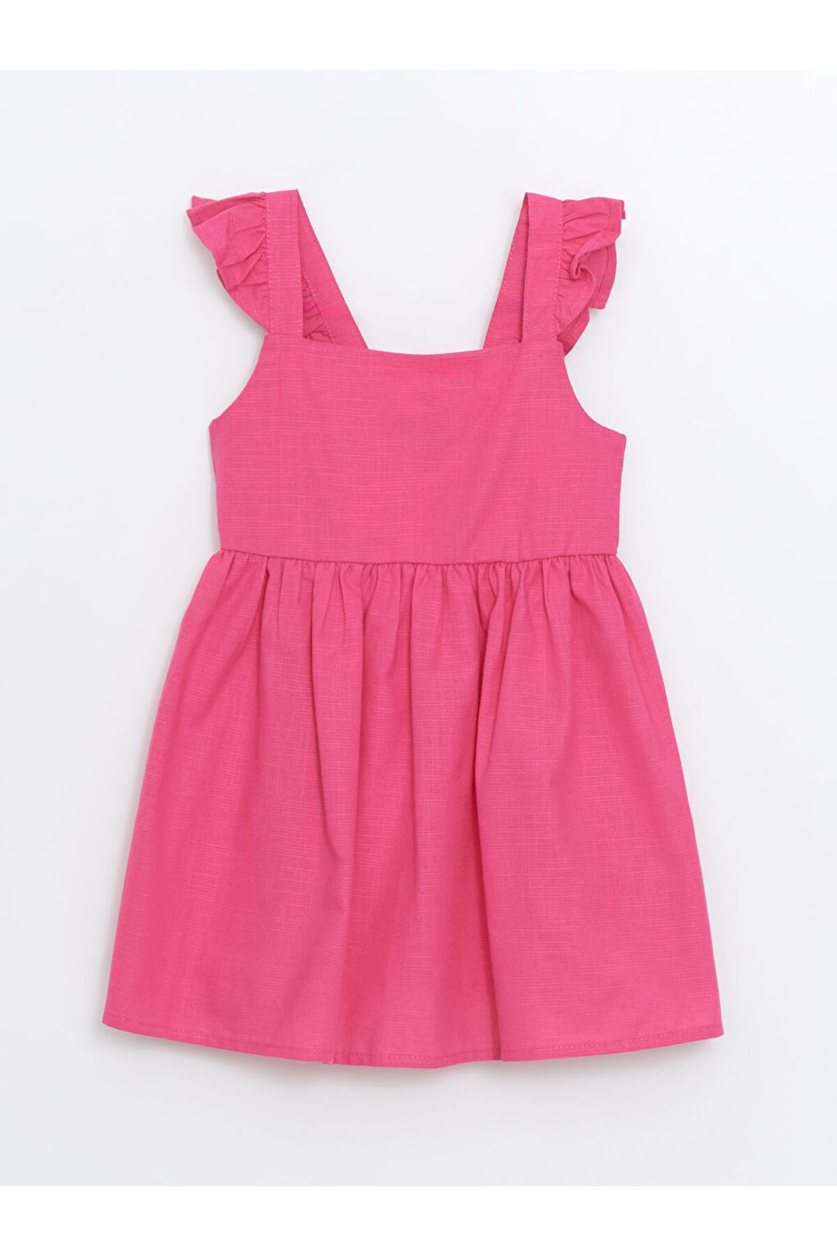 LC Waikiki Rochie Pentru Fetiță Lcw Eco Fuchsia Cu Guler Pătrat Femeie - 5–6 years