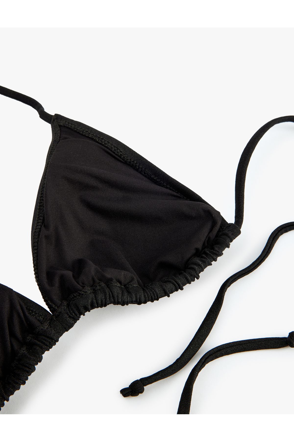 Koton-Drawstring Triangle Bikini Top 2