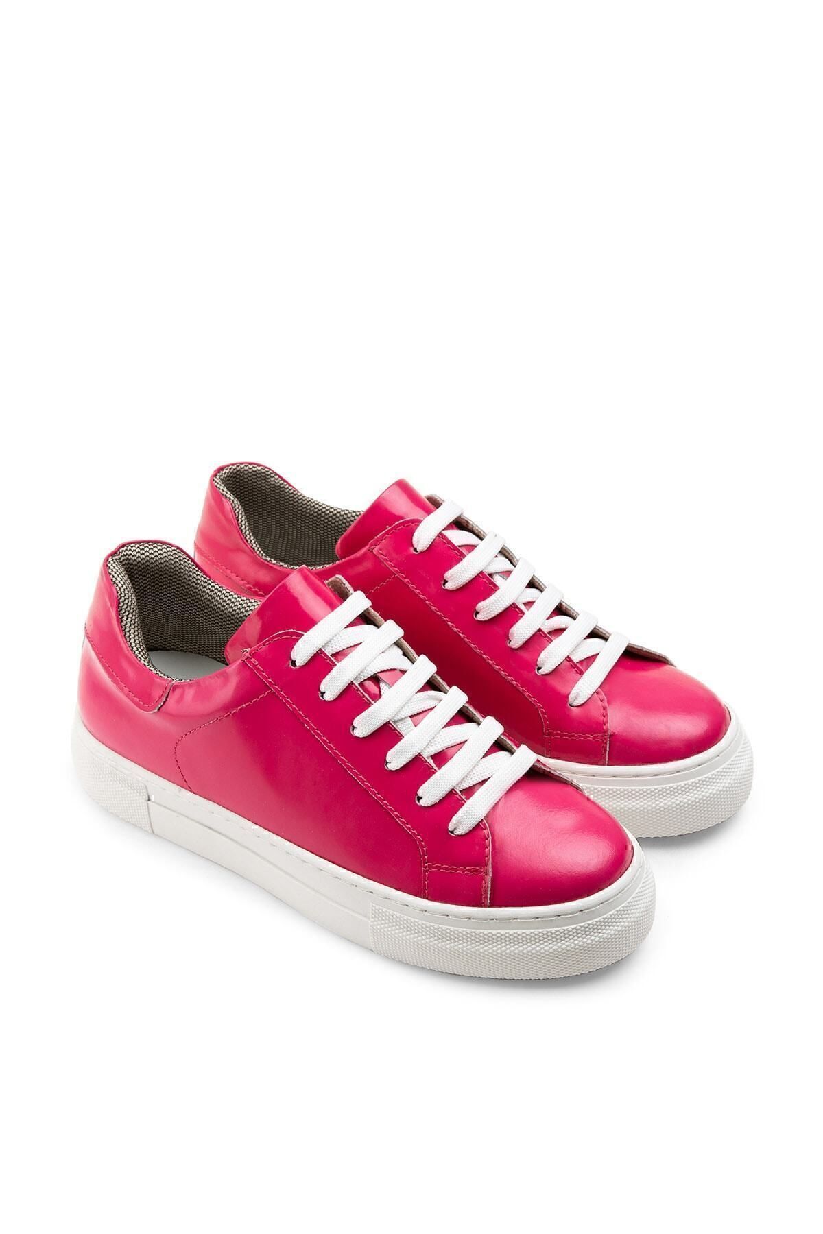 Deery-Genuine Leather Fuchsia Sneaker Women's Shoes 2