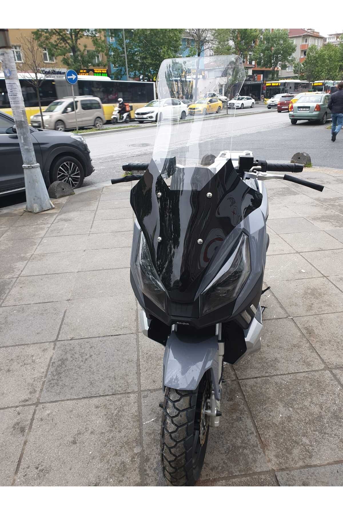Moto Gusto Dream 150 Siperlik Ön Cam 2023-2025 Model 78cm şeffaf Renkli 4mm UZUN CAM