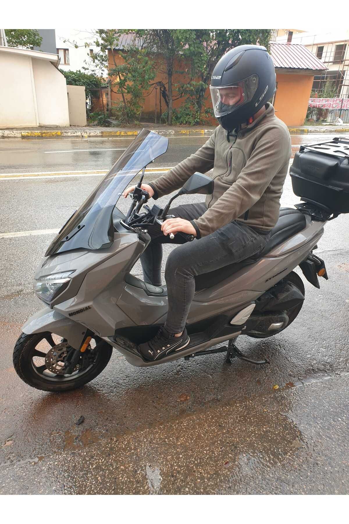 Mondial Strada 125 Siperlik Ön Cam 2023-2025 Model 75cm Füme Renkli 4mm UZUN CAM