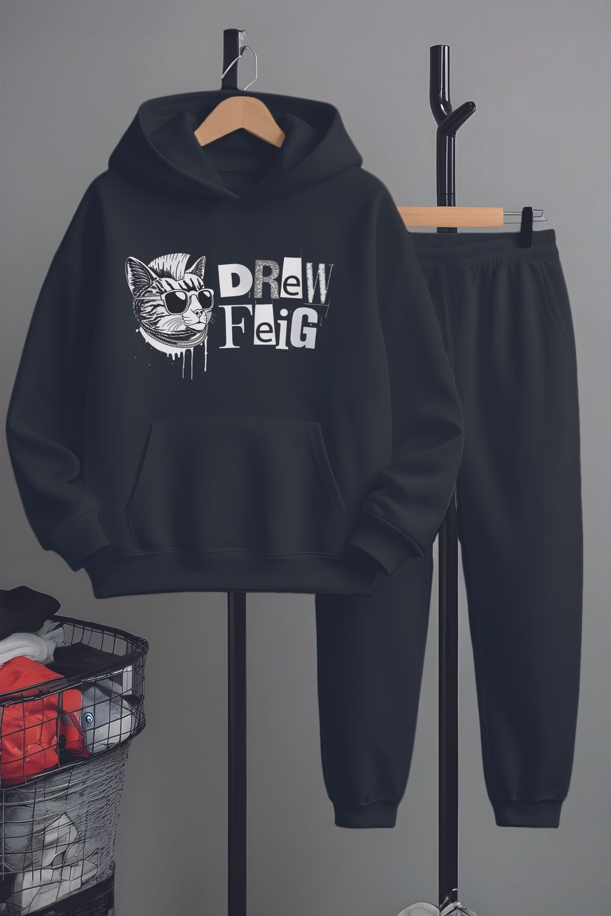 MYADA Set De Trening De Sus Și De Jos Cu Imprimeu Pisică Cu Ochelari Premium 23349 Masculin - 5–6 years