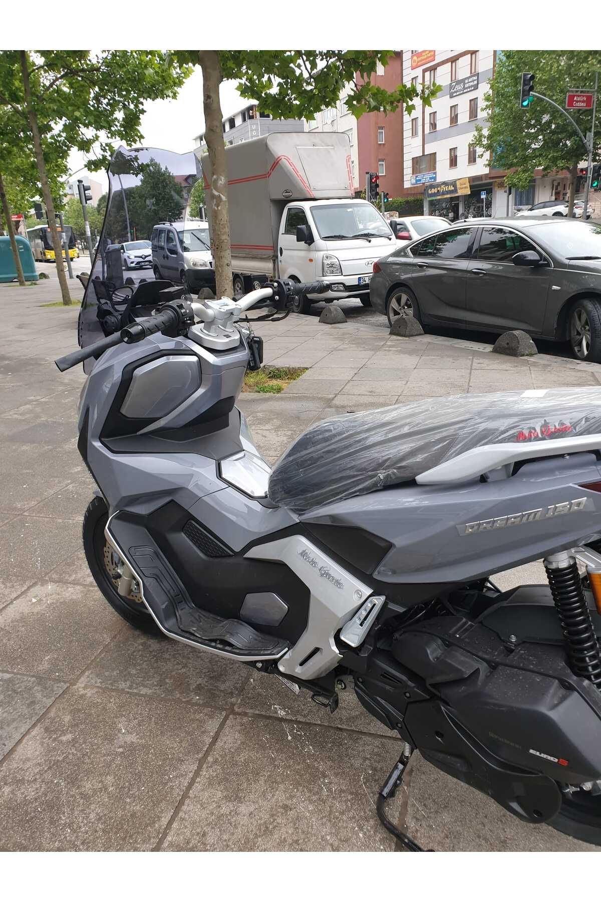 Moto Gusto Dream 150 Siperlik Ön Cam 2023-2025 Model 65cm Füme Renkli 4mm ORTA BOYLU CAM