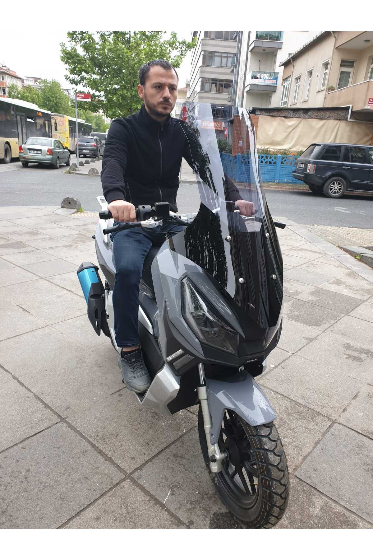 Moto Gusto Dream 150 Siperlik Ön Cam 2023-2025 Model 78cm Füme Renkli 4mm UZUN CAM