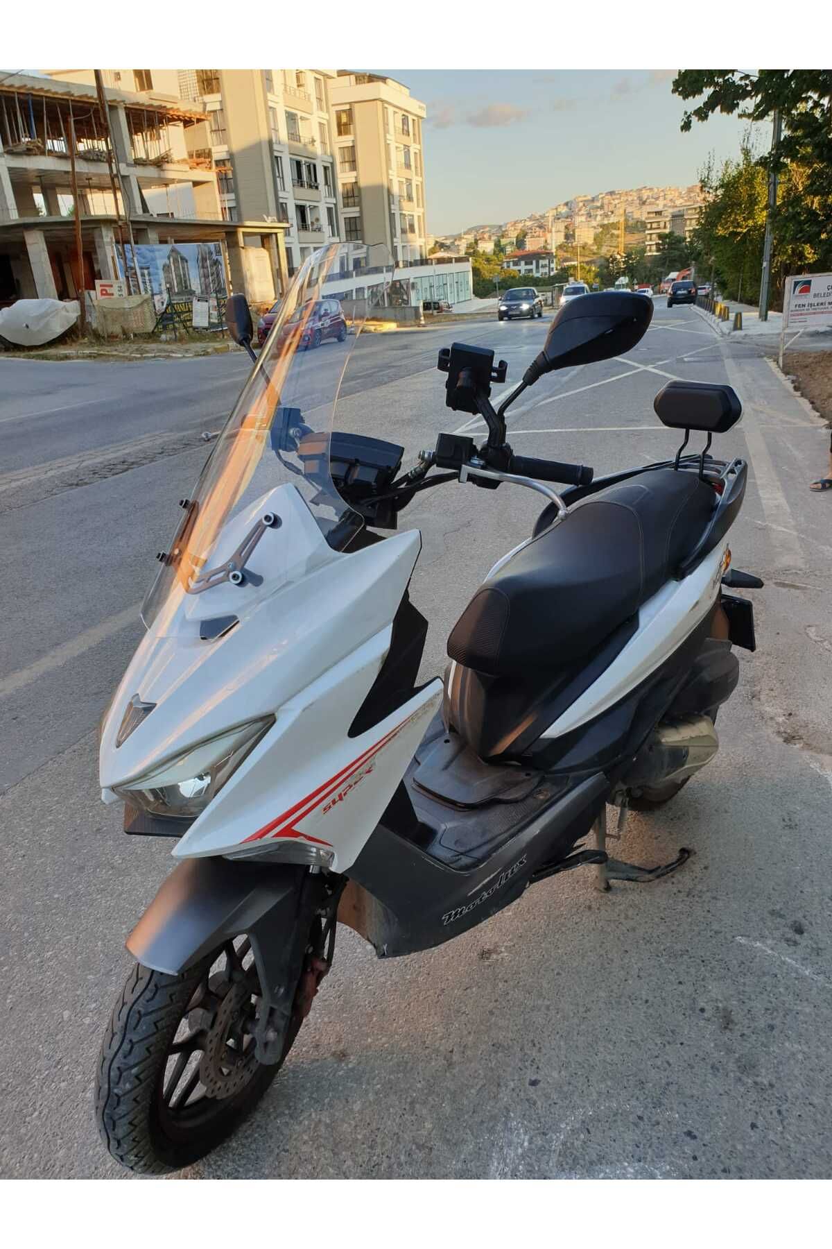 Motolüx Mtx 125 Siperlik Ön Cam 2022-2025 Model 65cm Şeffaf Renkli 4mm ORTA BOYLU CAM