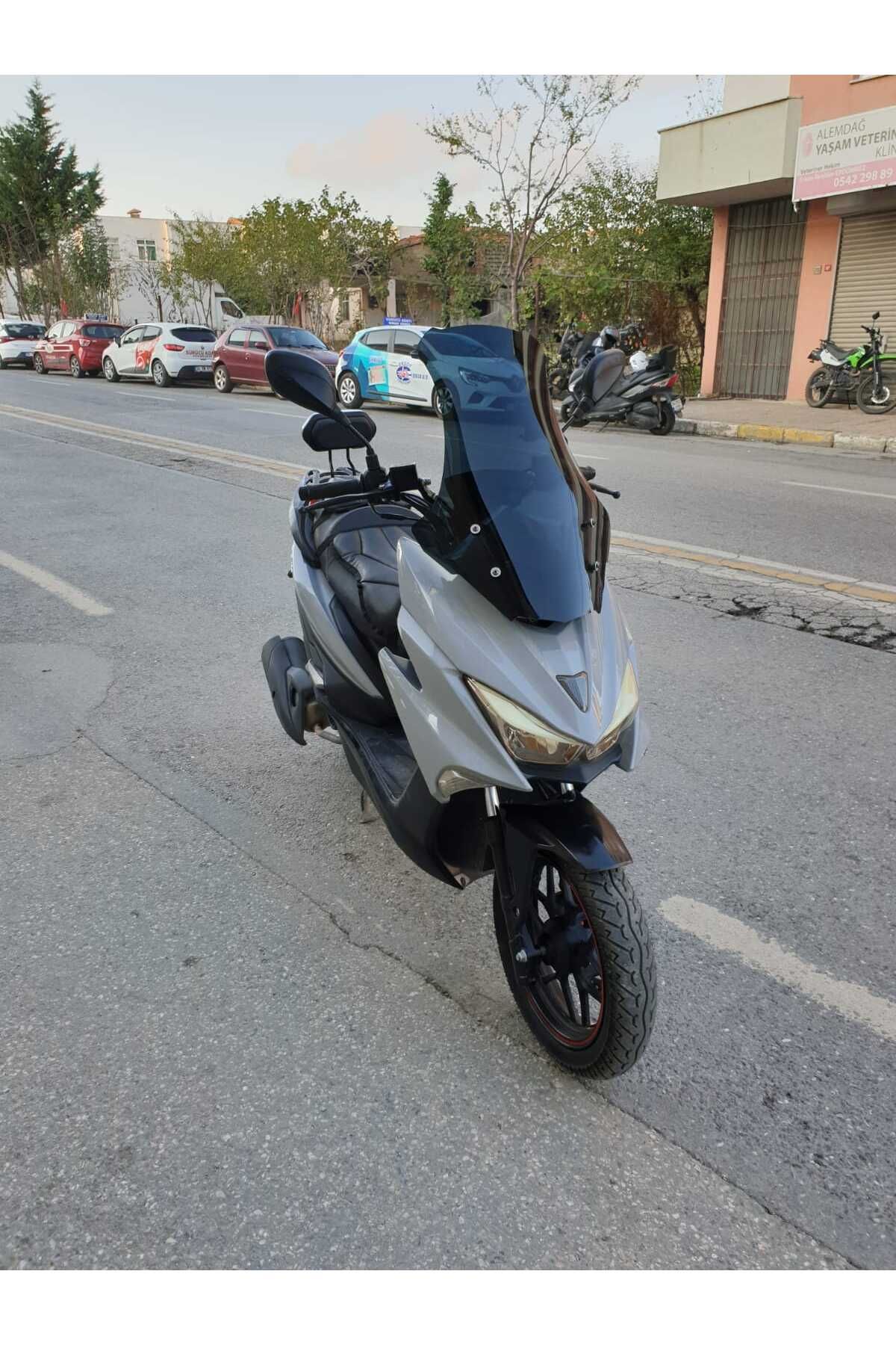 Motolüx Mtx 125 Siperlik Ön Cam 2022-2025 Model 75cm Şeffaf Renkli 4mm UZUN CAM