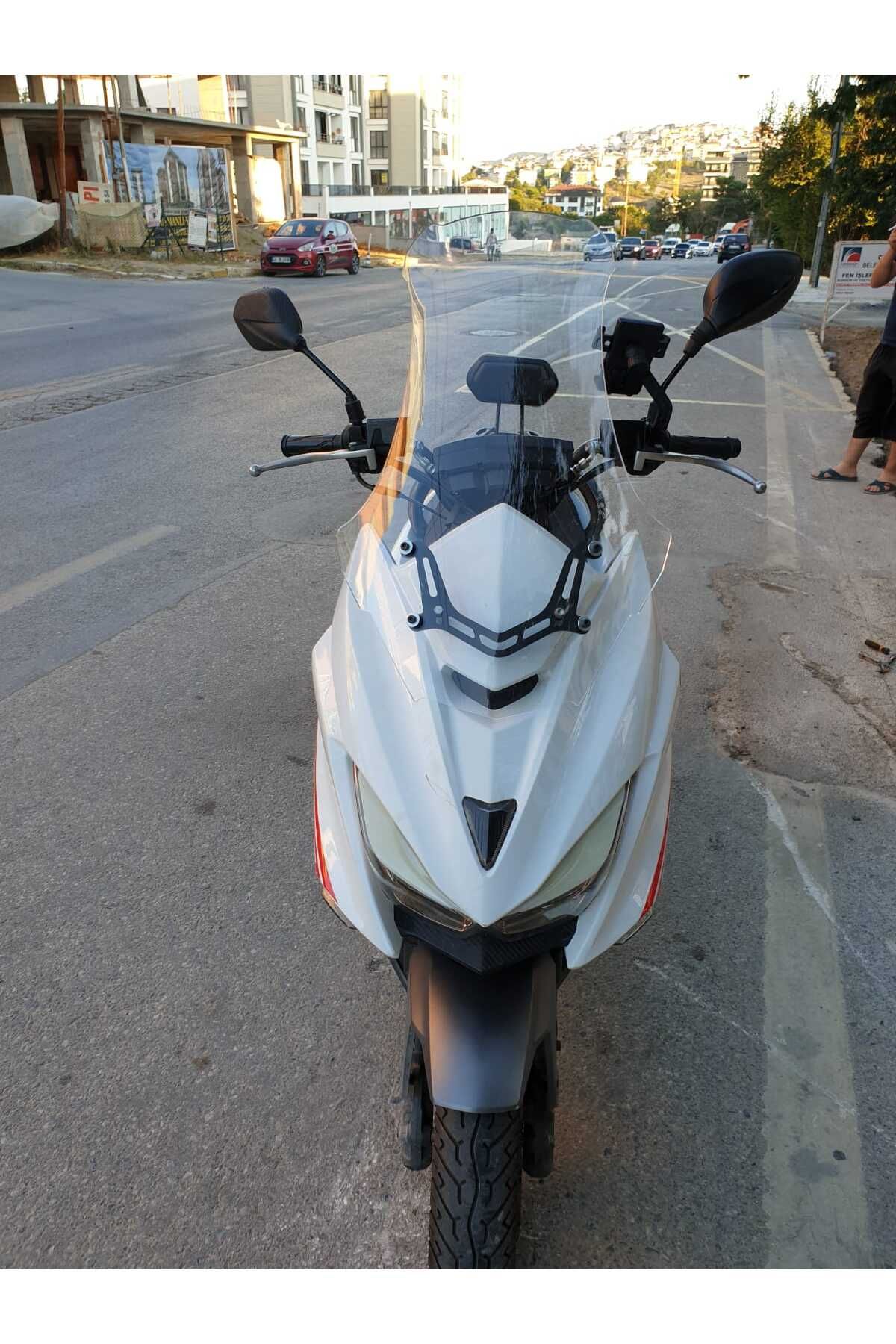 Motolüx Mtx 125 Siperlik Ön Cam 2022-2025 Model 65cm Şeffaf Renkli 4mm ORTA BOYLU CAM