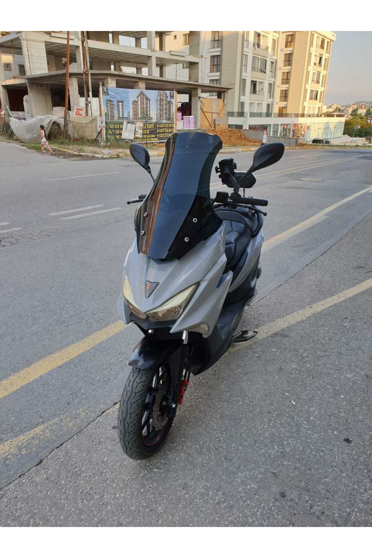 Motolüx Mtx 125 Siperlik Ön Cam 2022-2025 Model 75cm Şeffaf Renkli 4mm UZUN CAM