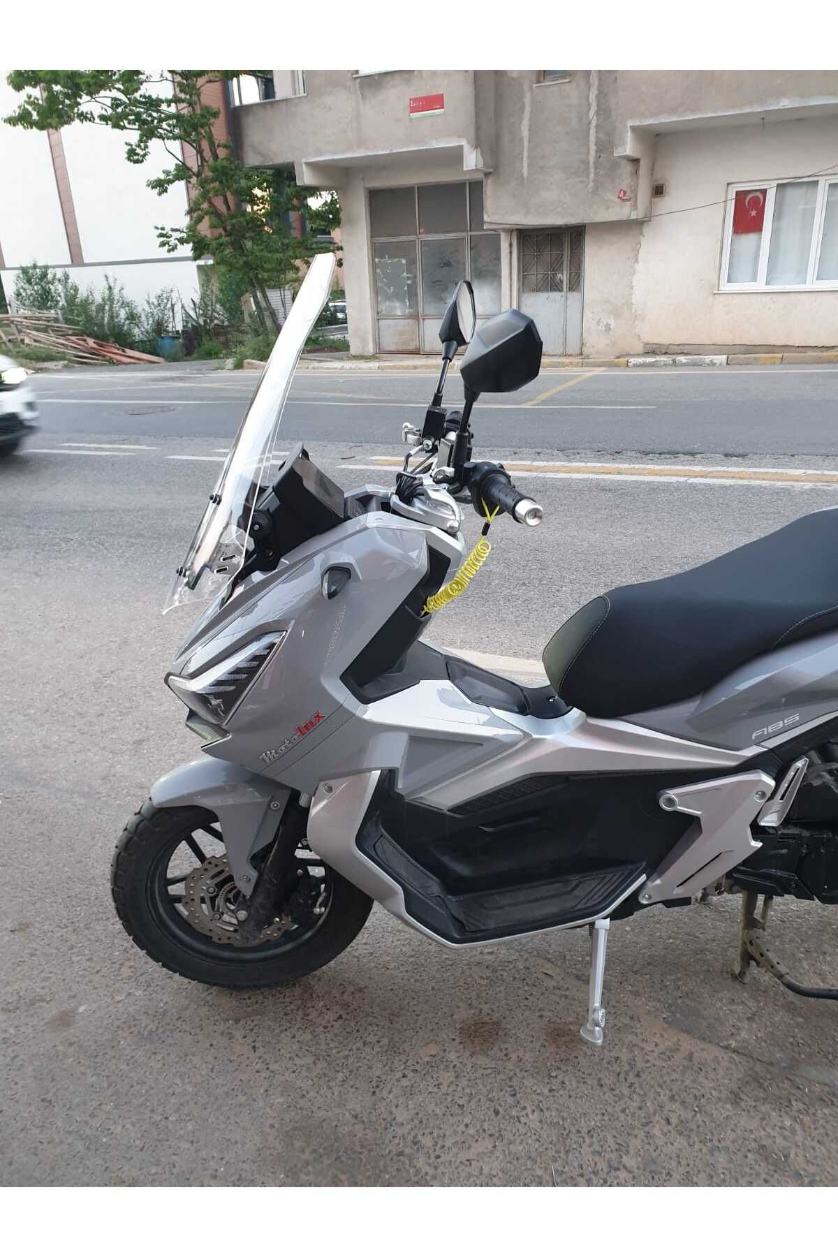 Motolüx Wow 150  Siperlik Ön Cam 2023-2025 Model 65cm Şeffaf Renkli 4mm ORTA BOYLU CAM