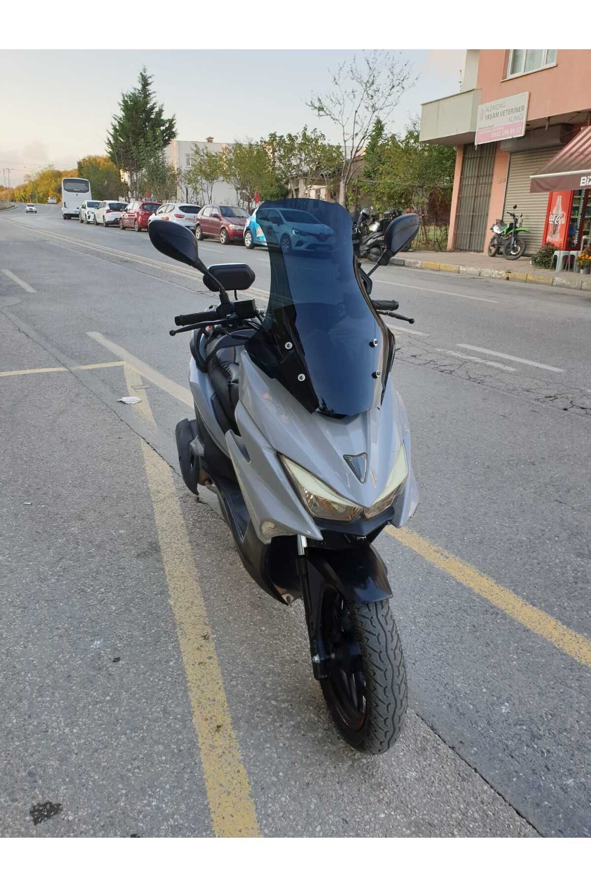 Motolüx Mtx 125 Siperlik Ön Cam 2022-2025 Model 75cm Şeffaf Renkli 4mm UZUN CAM