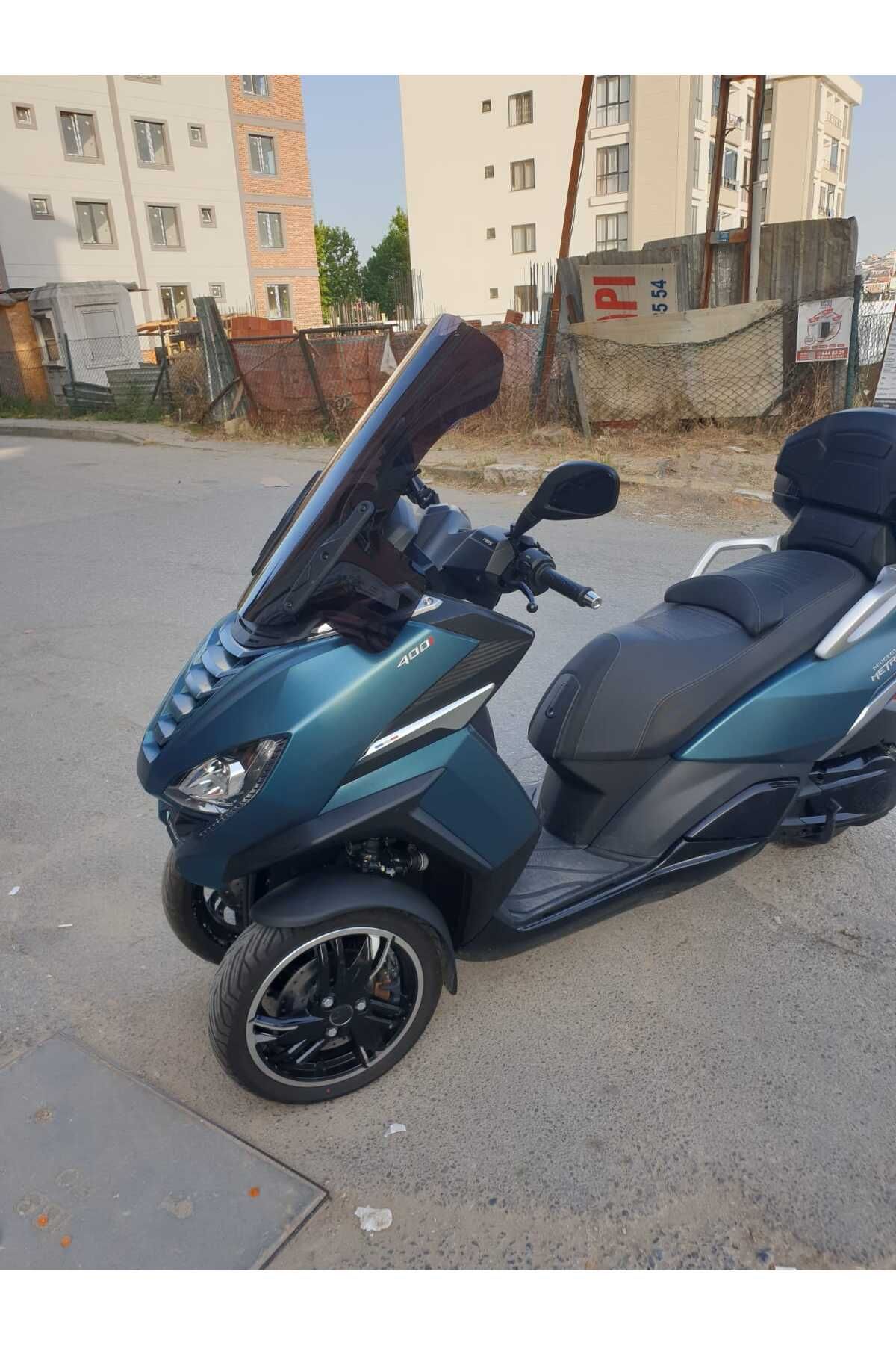 Peugeot Metropolis 400 Siperlik Ön Cam 2021-2025 Model 68cm Siyah Renkli 4mm