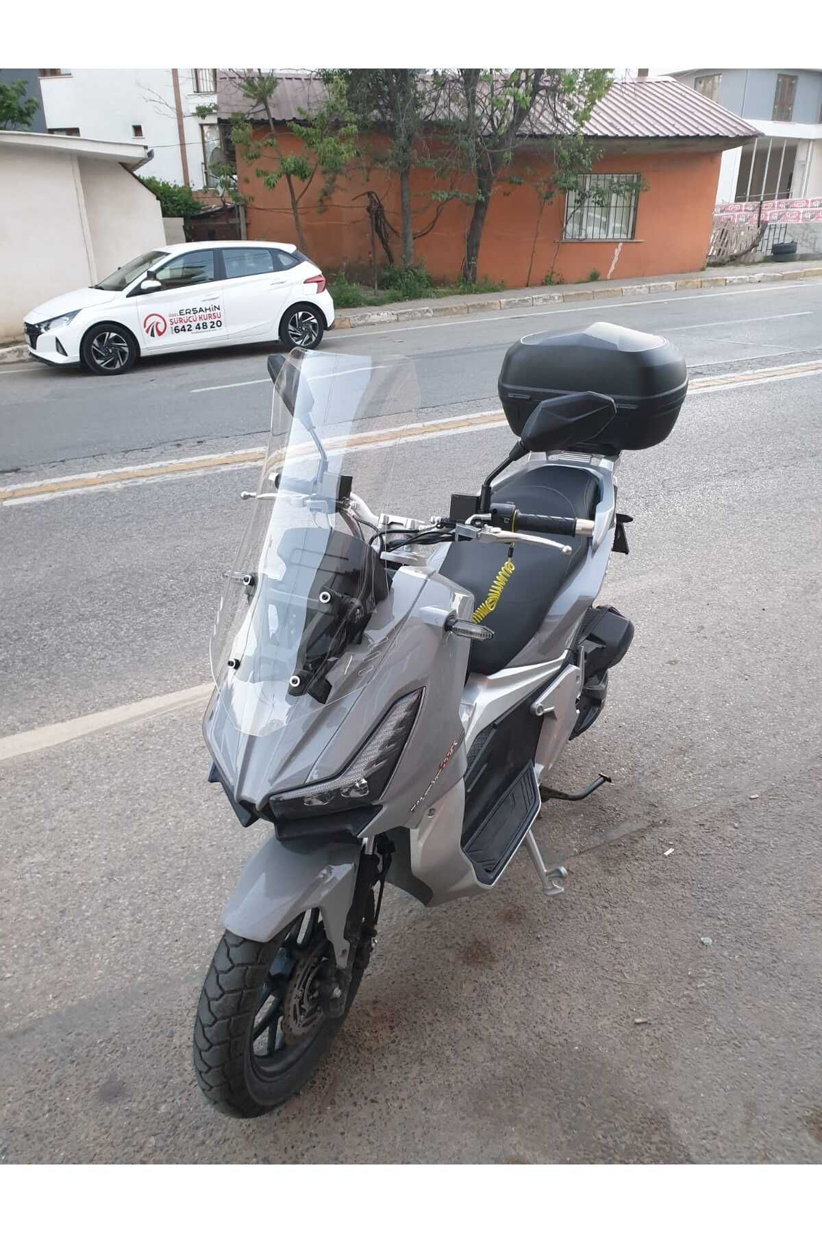 Motolüx Wow 150  Siperlik Ön Cam 2023-2025 Model 65cm Şeffaf Renkli 4mm ORTA BOYLU CAM