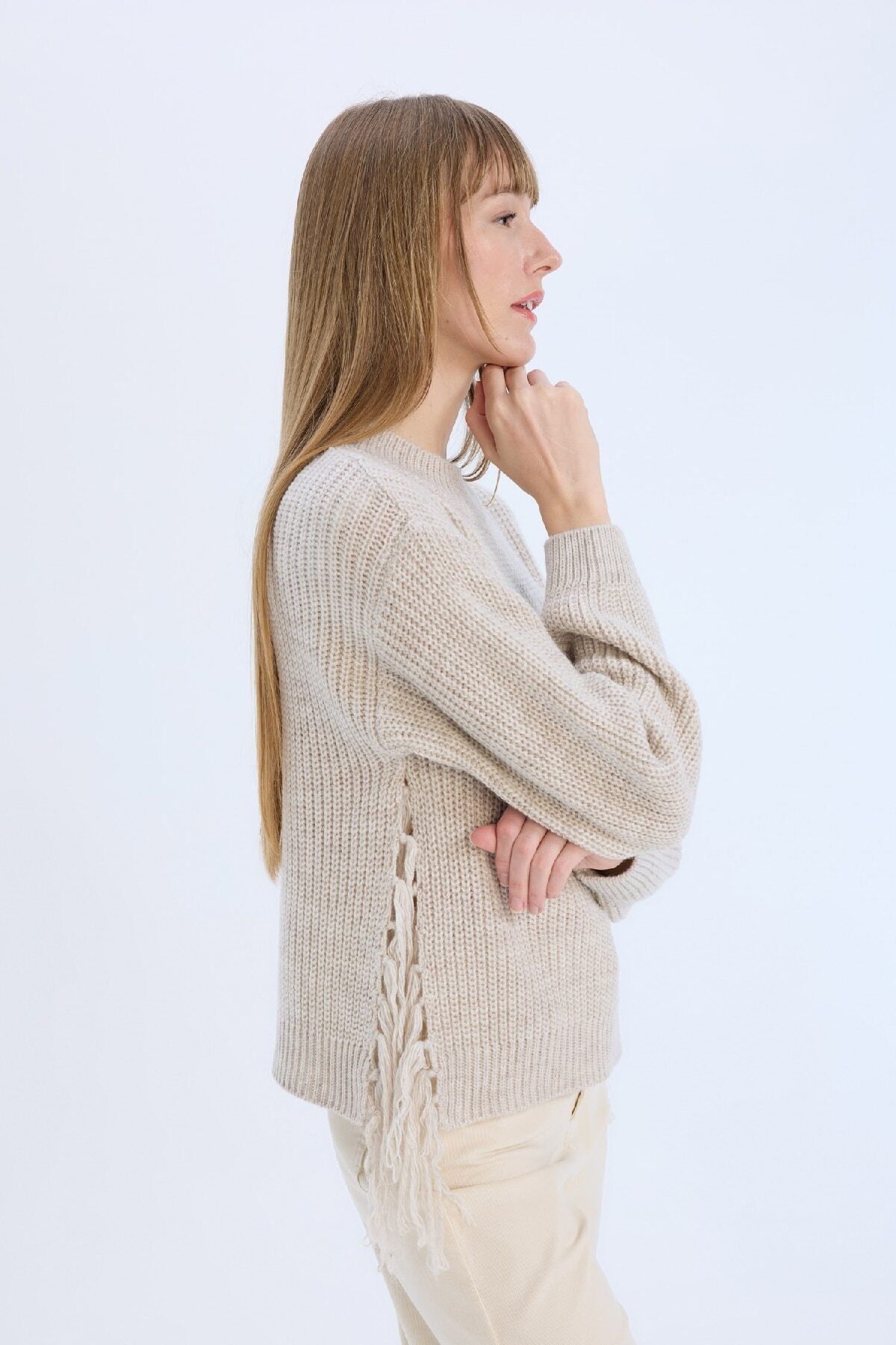 DeFacto-Relax Fit Half Turtleneck Thessaloniki Fabric Sweater E5567Ax24Cw 4