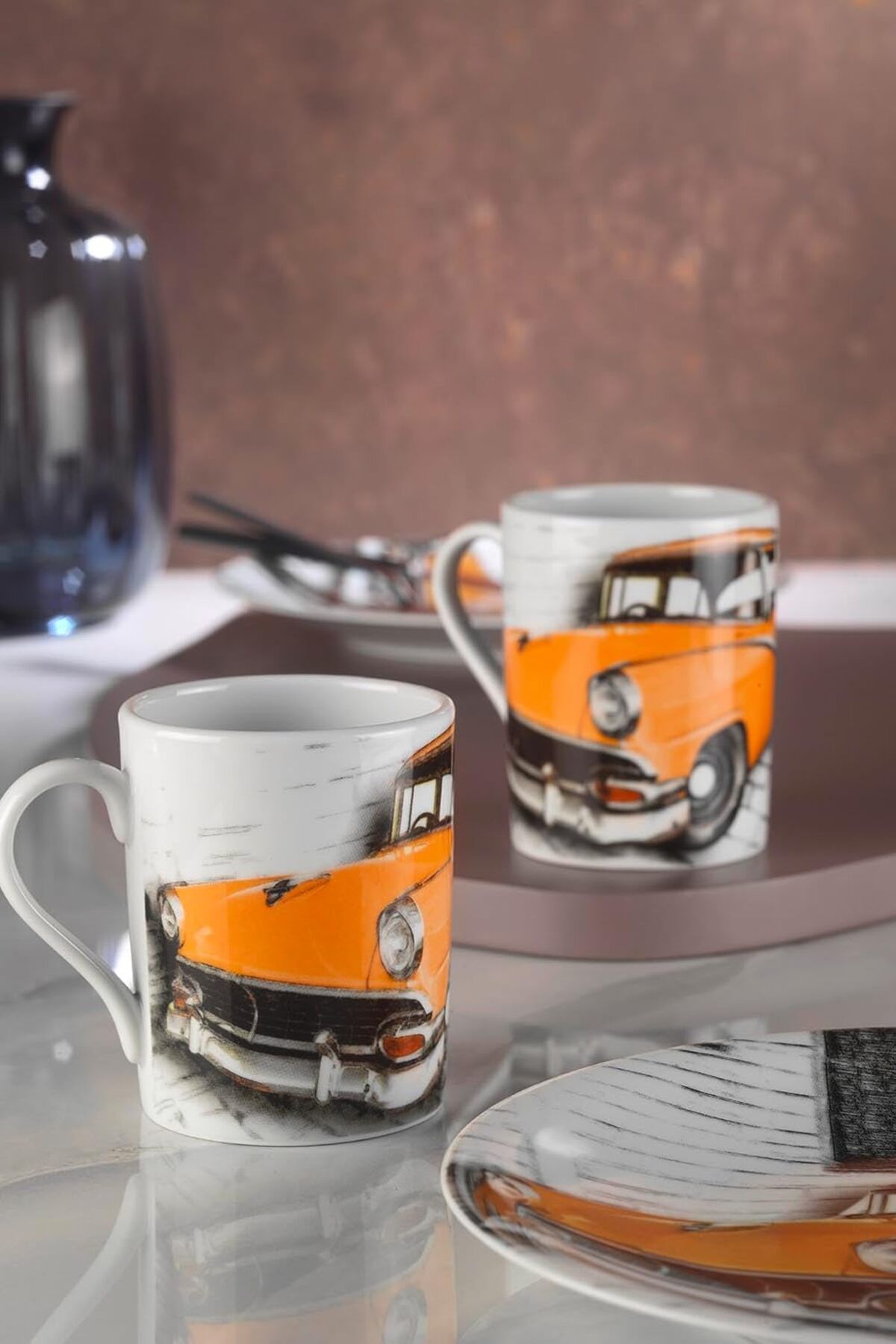 STOREMAX httphop Seti Turuncu Kişilik Mug Forest 2 Porselen Yeni NewDesingshop 1092444