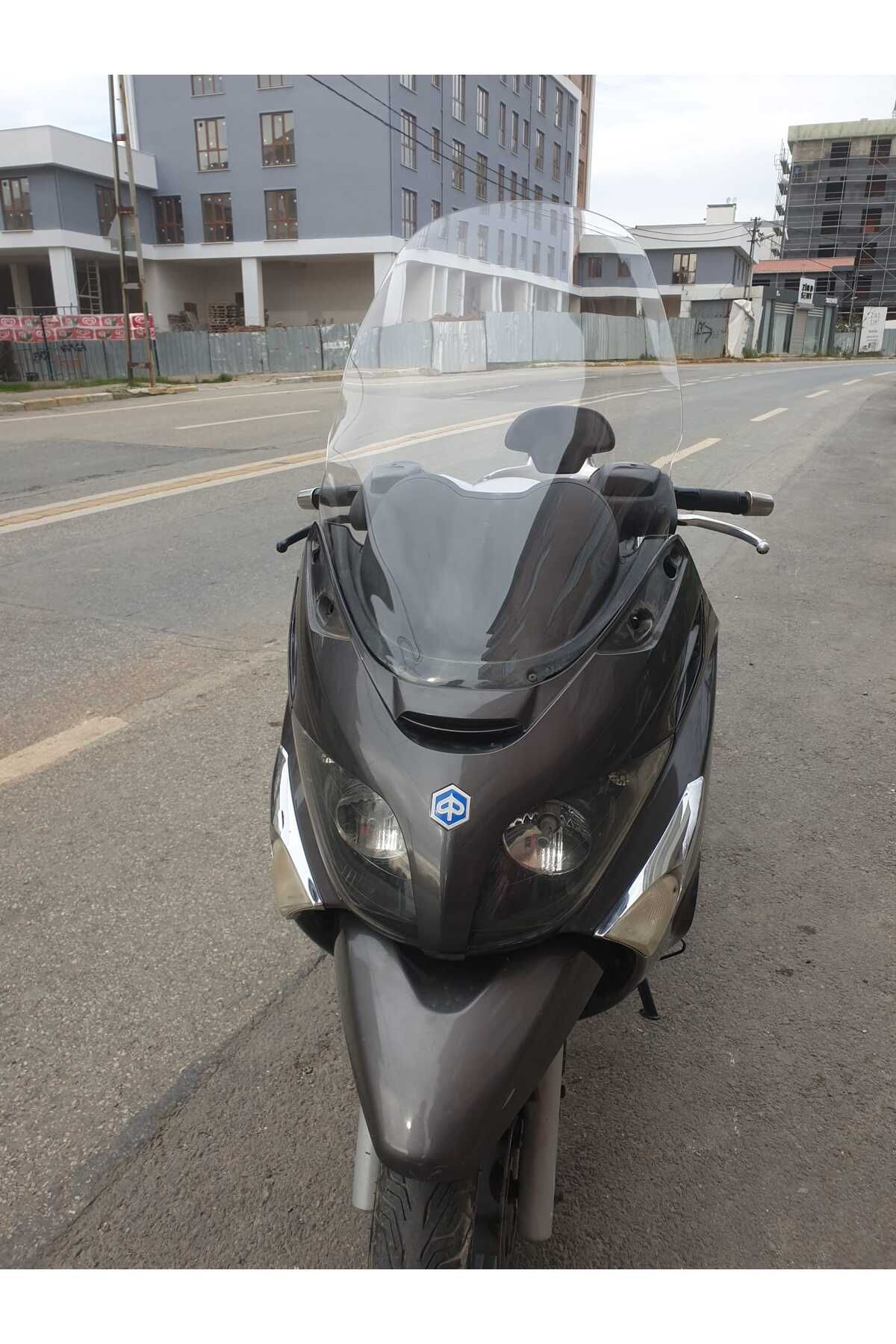 Piaggio X Evo 250-400 Siperlik Ön Cam 2009 2016 Model 58cm Şeffaf Renkli 4mm