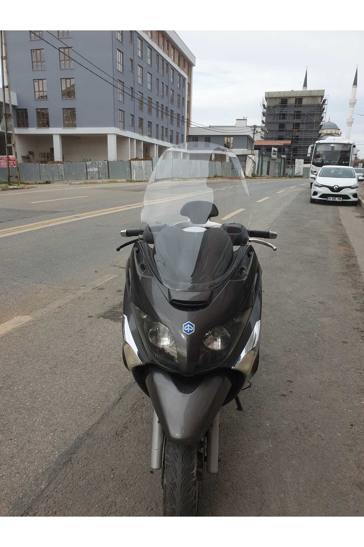 Piaggio X Evo 250-400 Siperlik Ön Cam 2009 2016 Model 58cm Şeffaf Renkli 4mm