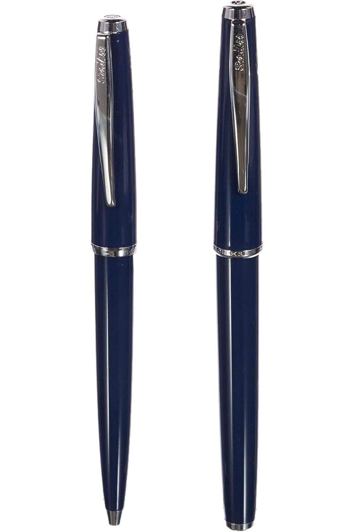 STOREMAX cmllashop Vintage 33 Dolma Kalem & Tükenmez Kalem Takımı, Basmalı Mekanizma, Lacivert 542093