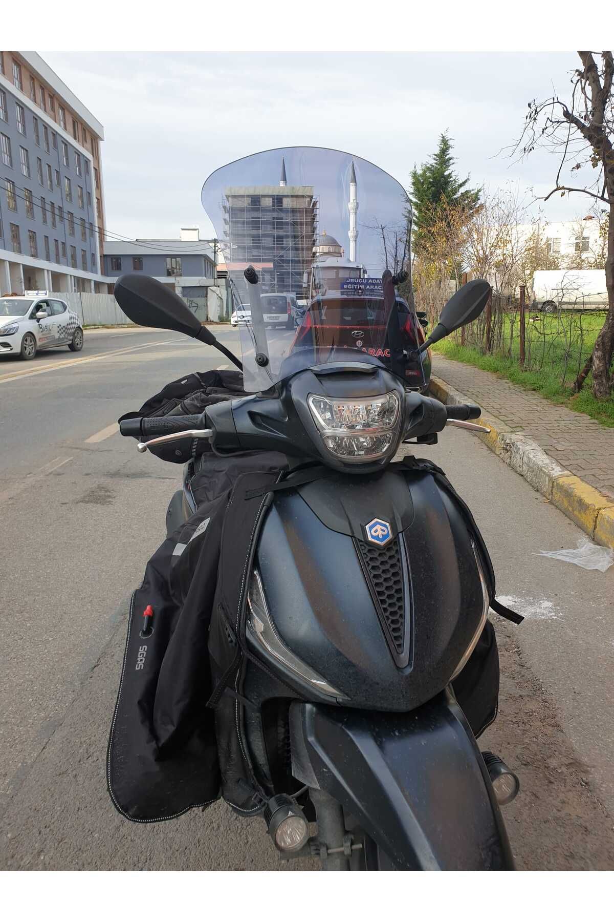 Piaggio Beverlys 400 Siperlik Ön Cam 2021-2025 Model 44cm Füme Renkli 4mm