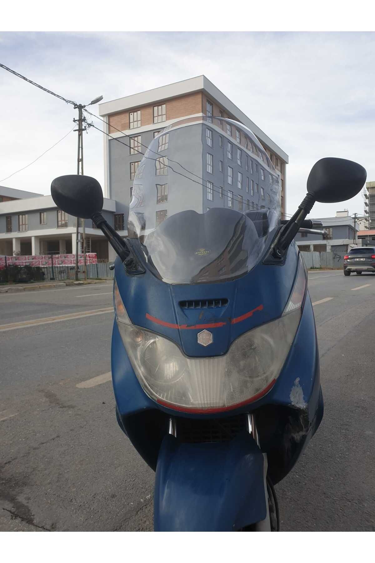 Piaggio X8 200 Siperlik Ön Cam 2004 2006 Model 58cm Şeffaf Renkli 4mm