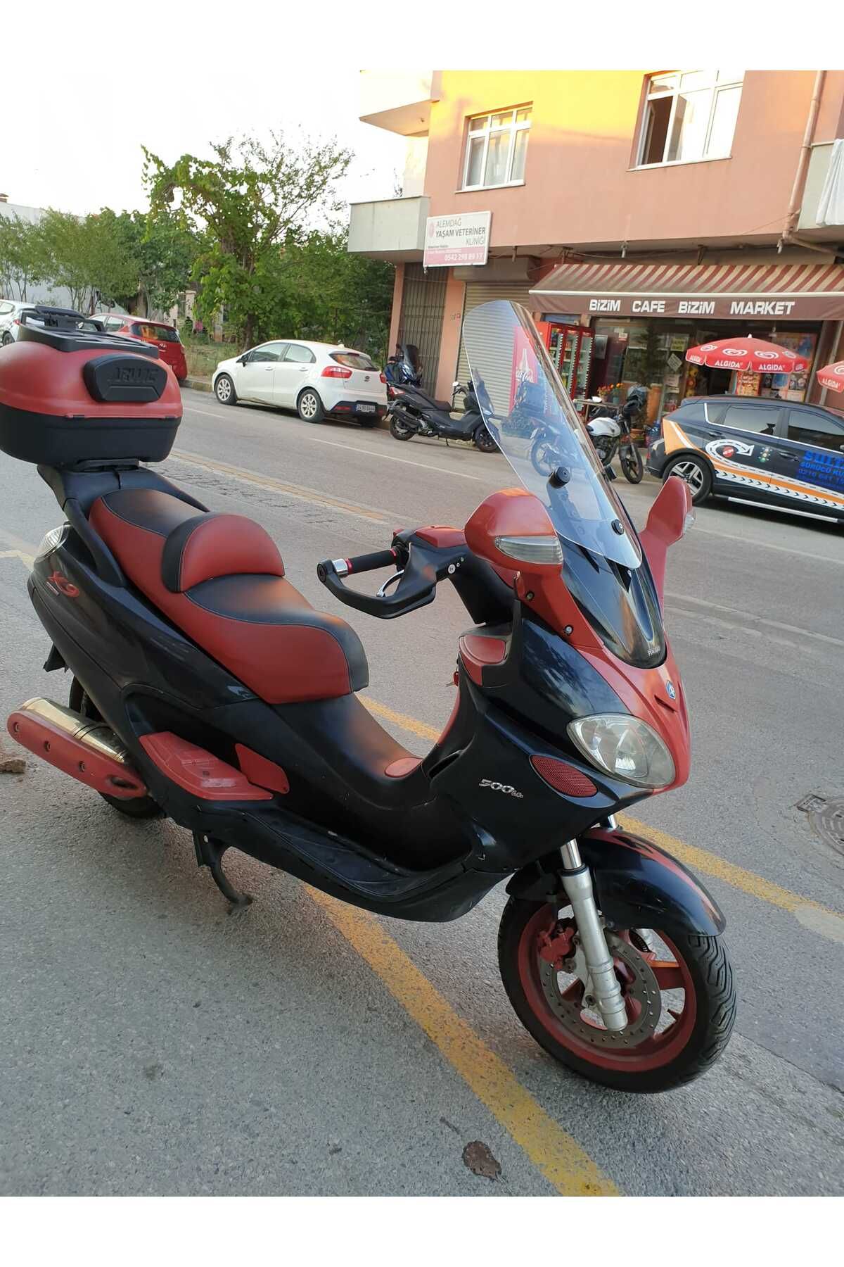 Piaggio X9 250 -500  Siperlik Ön Cam 2005 2007 Model 59cm Şeffaf Renkli 4mm