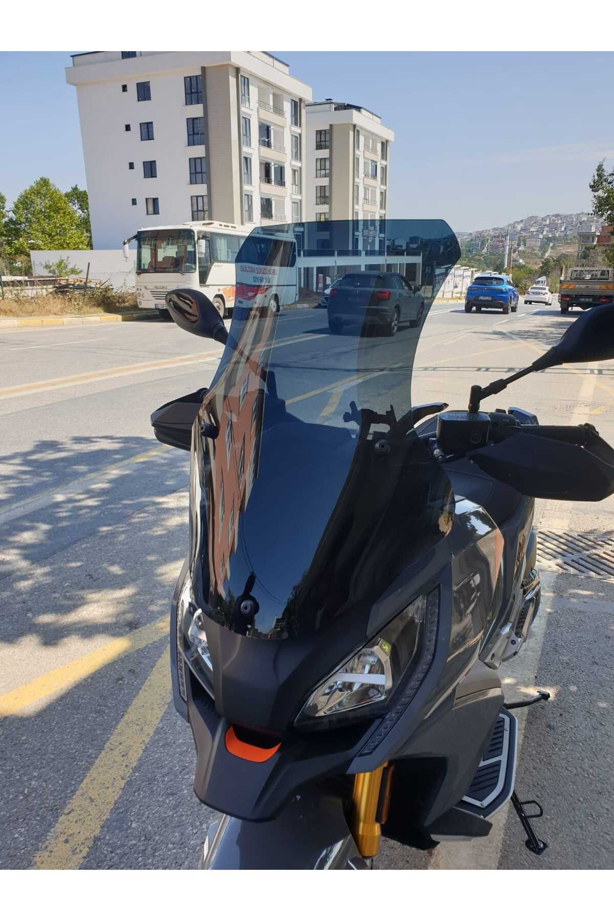 Peugeot XP 400 Siperlik Ön Cam 2023-2025 Model 55cm Siyah Renkli 4mm KISA SPOR CAM