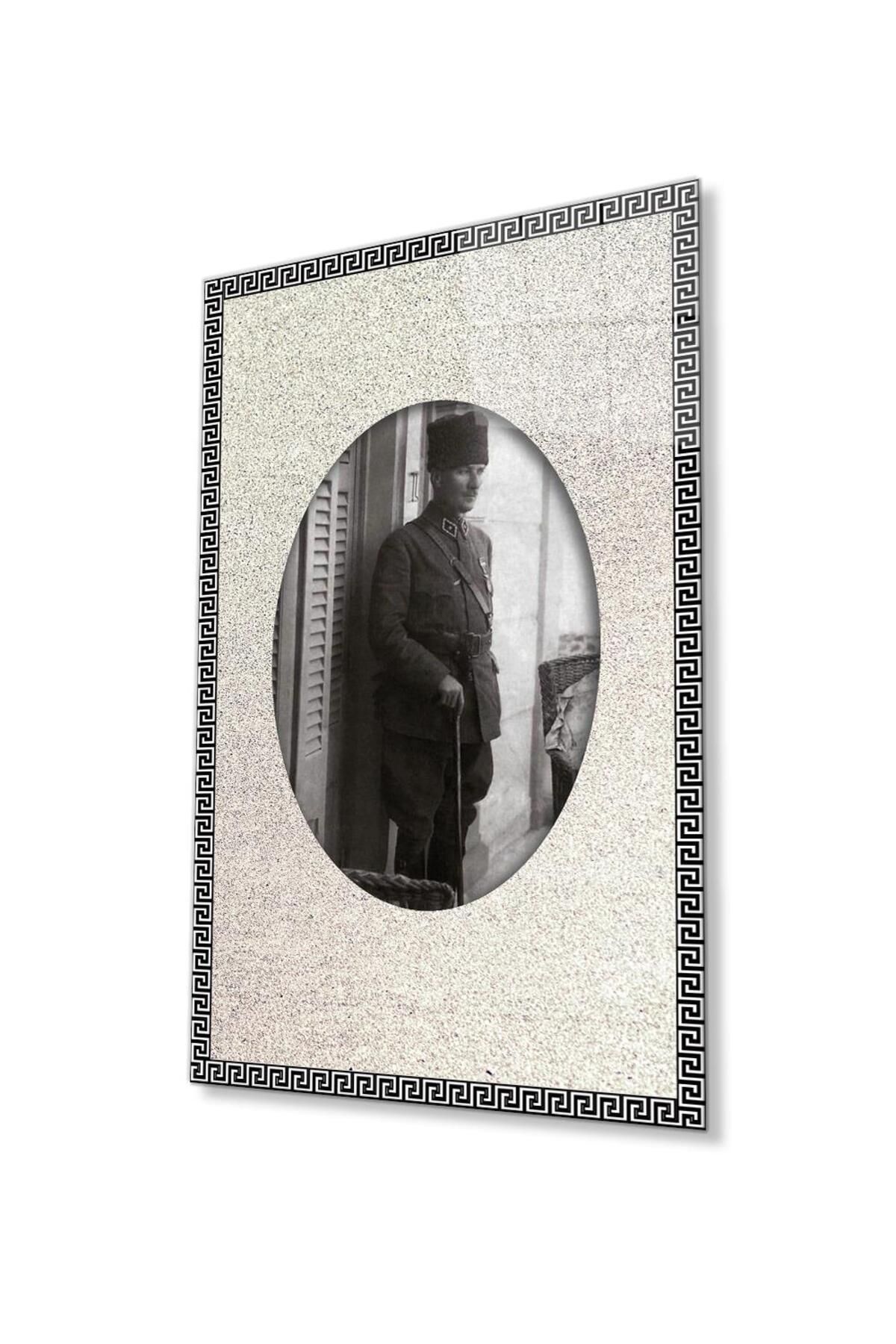 idealizbiz Atatürk Cam Tablo 4mm Dayanıklı Temperli Cam, Atatürk Glass Wall Art